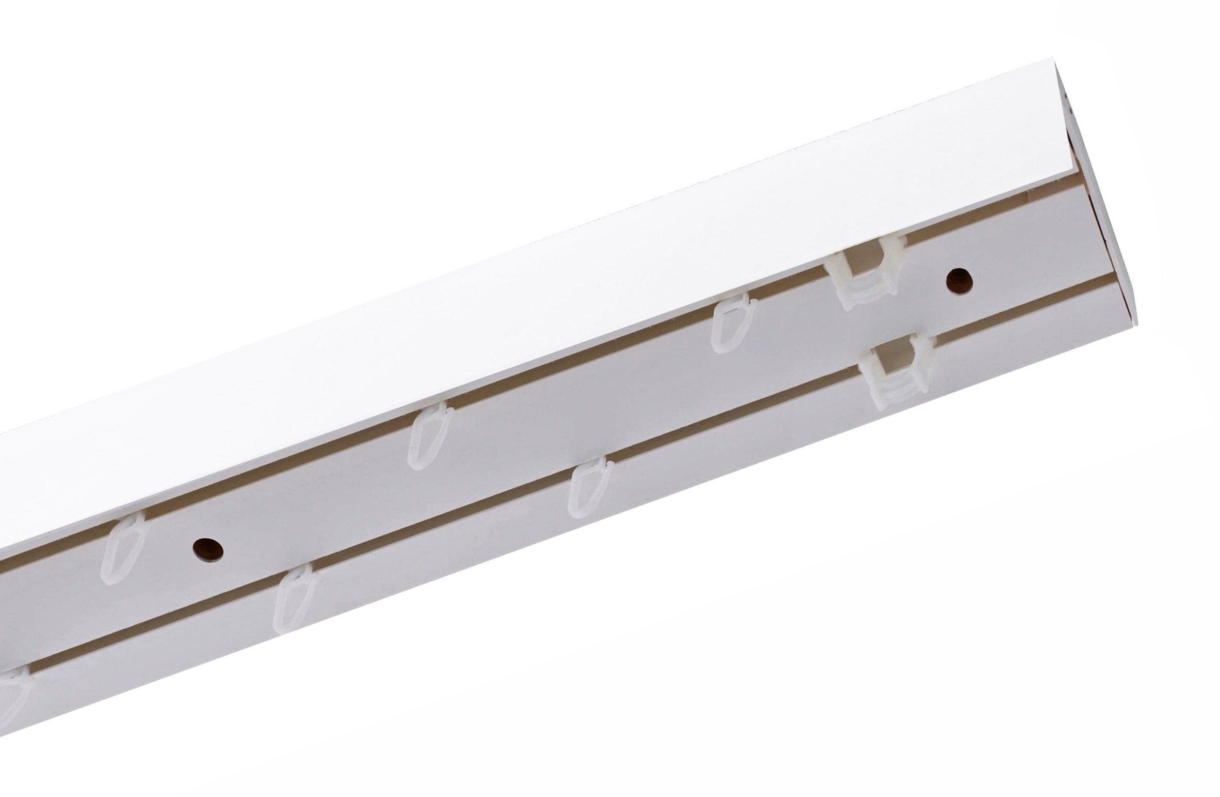 Image of GARESA Gardinenschiene »Kunststoffschiene mit Blende«, 2 läufig-läufig, Wunschmasslänge, Deckenmontage, mit Kunststoffverbinder verlängerbar, einfache Montage, schlicht bei Ackermann Versand Schweiz