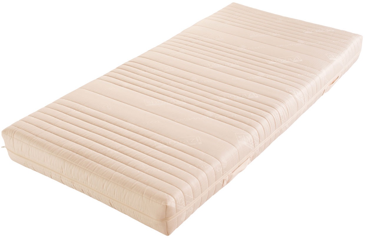 Image of DELAVITA Naturmatratze »SALUTEM«, 11 cm cm hoch, (1 St.), Wende-Latexmatratze mit 2 verschieden festen Härten - wie bei einem Futon. Natürlicher Bezug aus 100% Bio-Baumwolle bei Ackermann Versand Schweiz