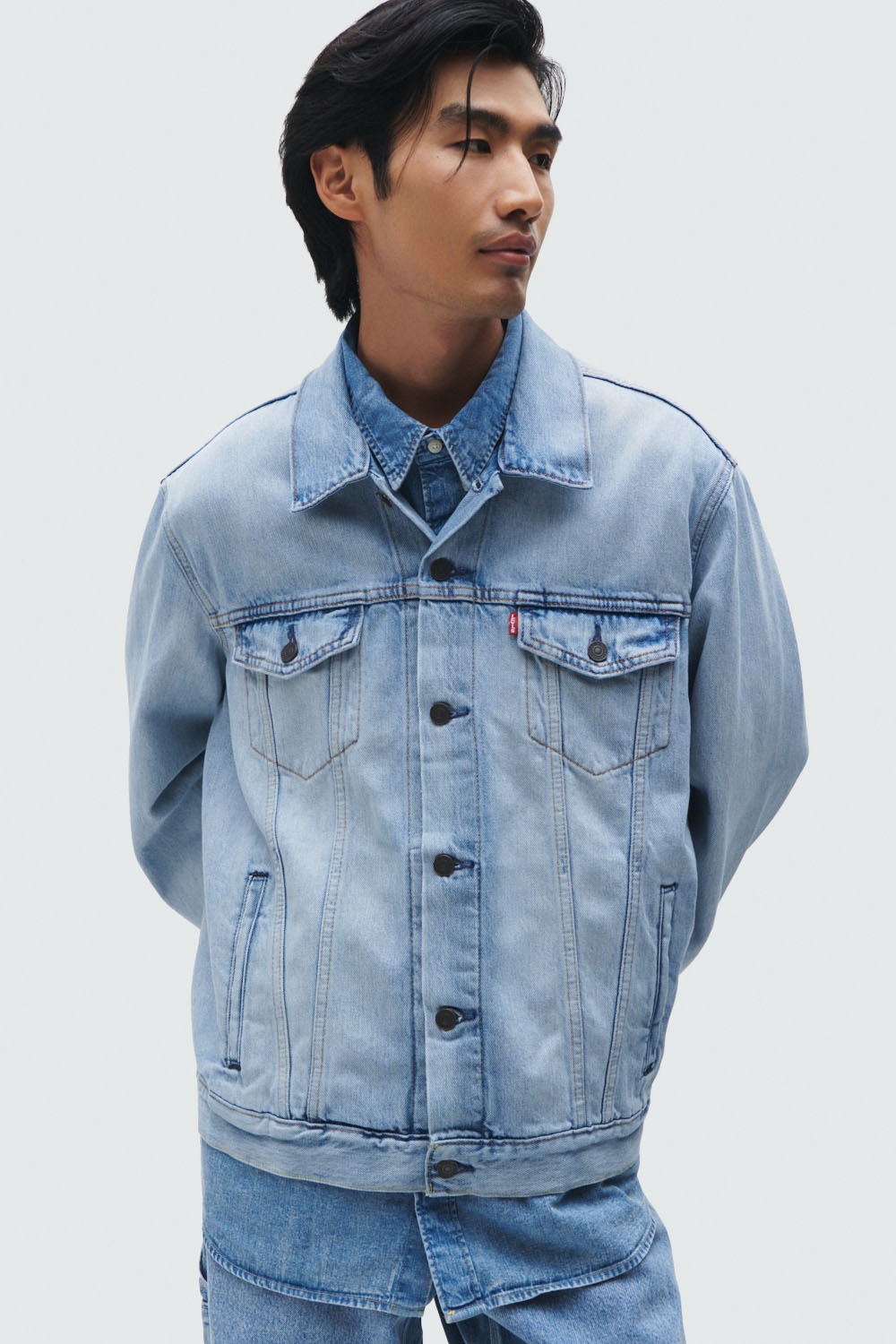 Levi's® Jeansjacke »VINTAGE FIT TRUCKER JKT«, ohne Kapuze, mit Knopfleiste