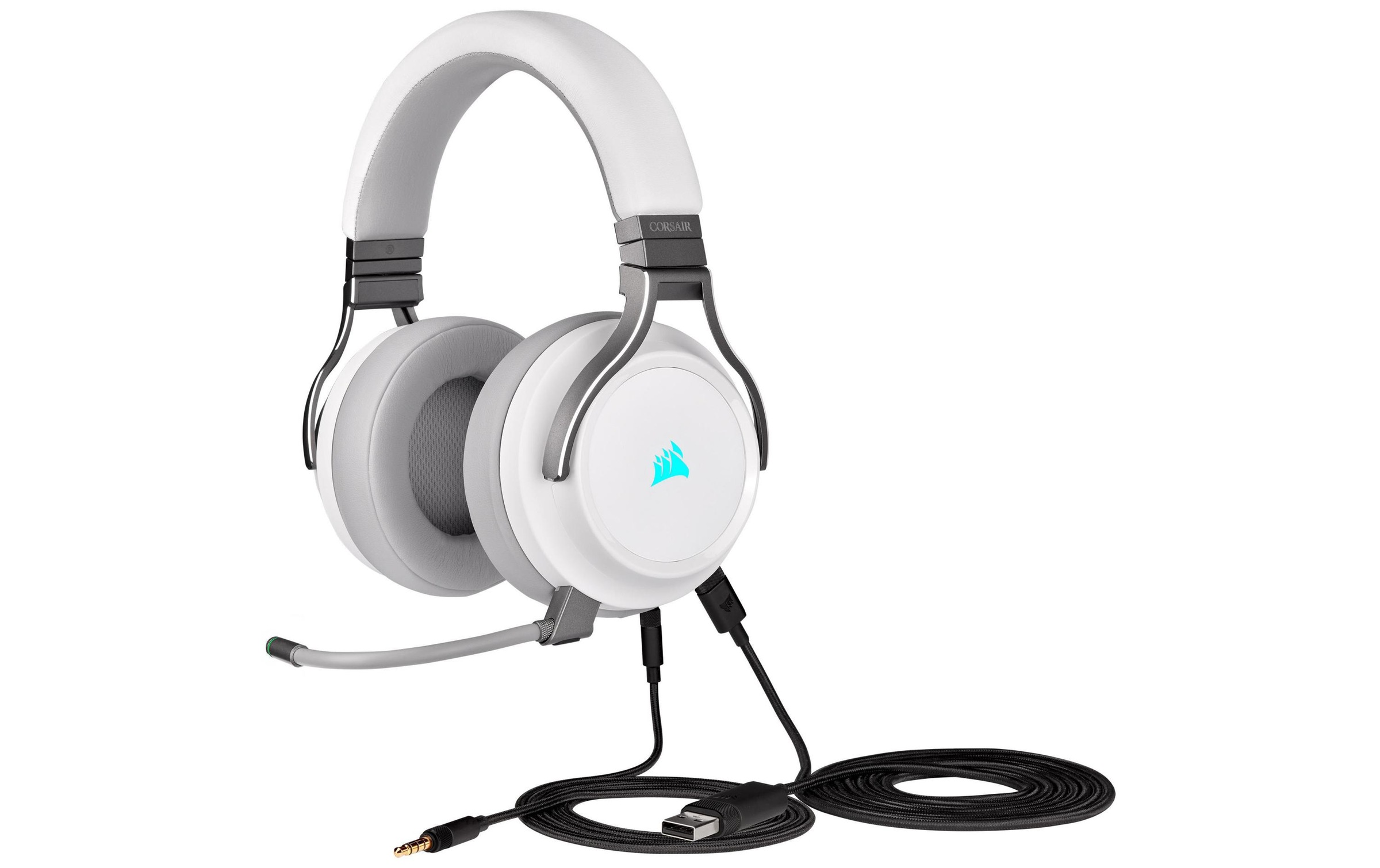 Corsair Headset »Virtuoso RGB Weiss«, Mikrofon abnehmbar