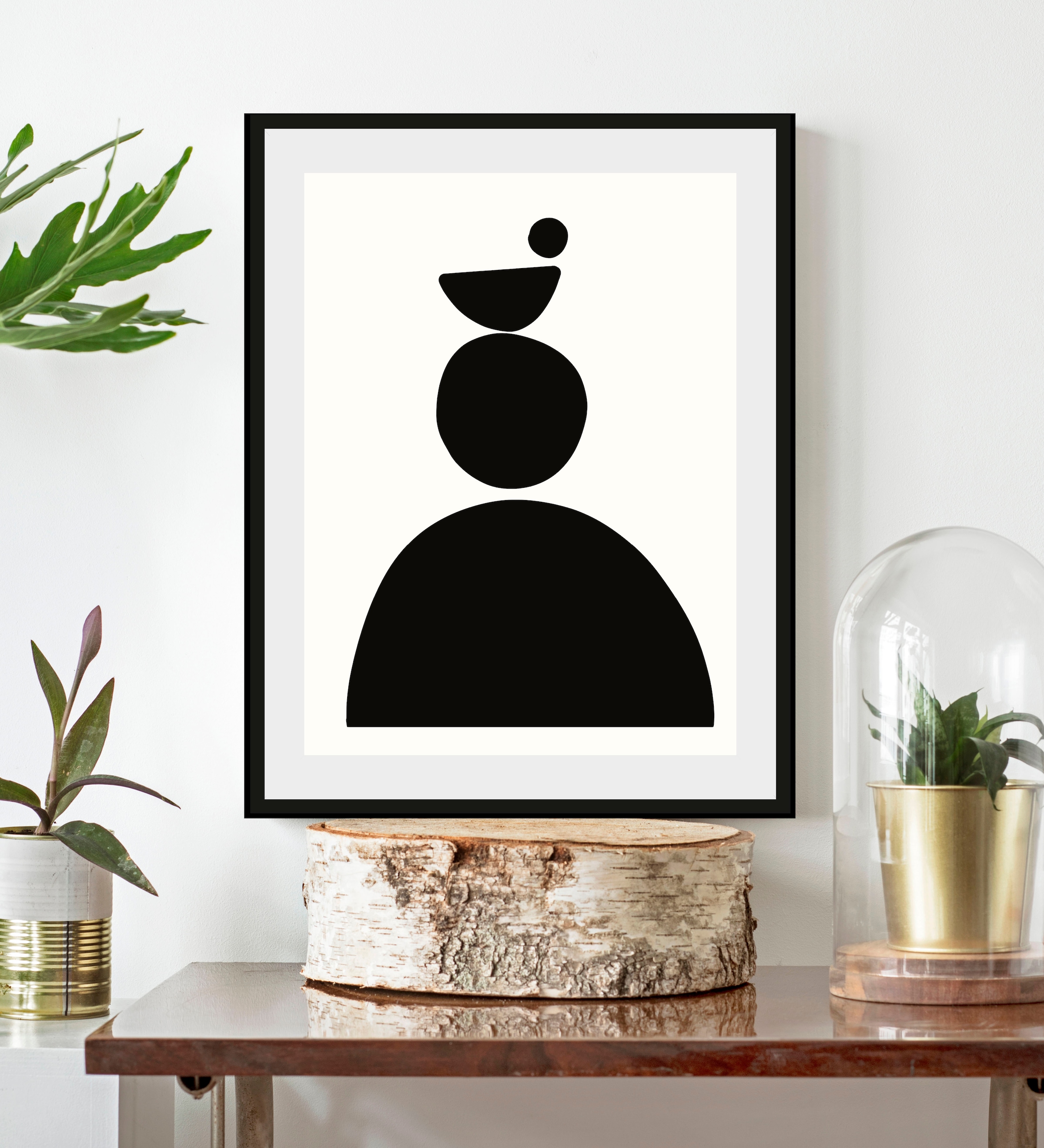 Image of LeGer Home by Lena Gercke Bild "Black is Beautiful III" Abstrakt Kunst Modern Schwarz-Weiss 1 Stk. tlg. HD Premium Poster-Druck inkl. Holzrahmen