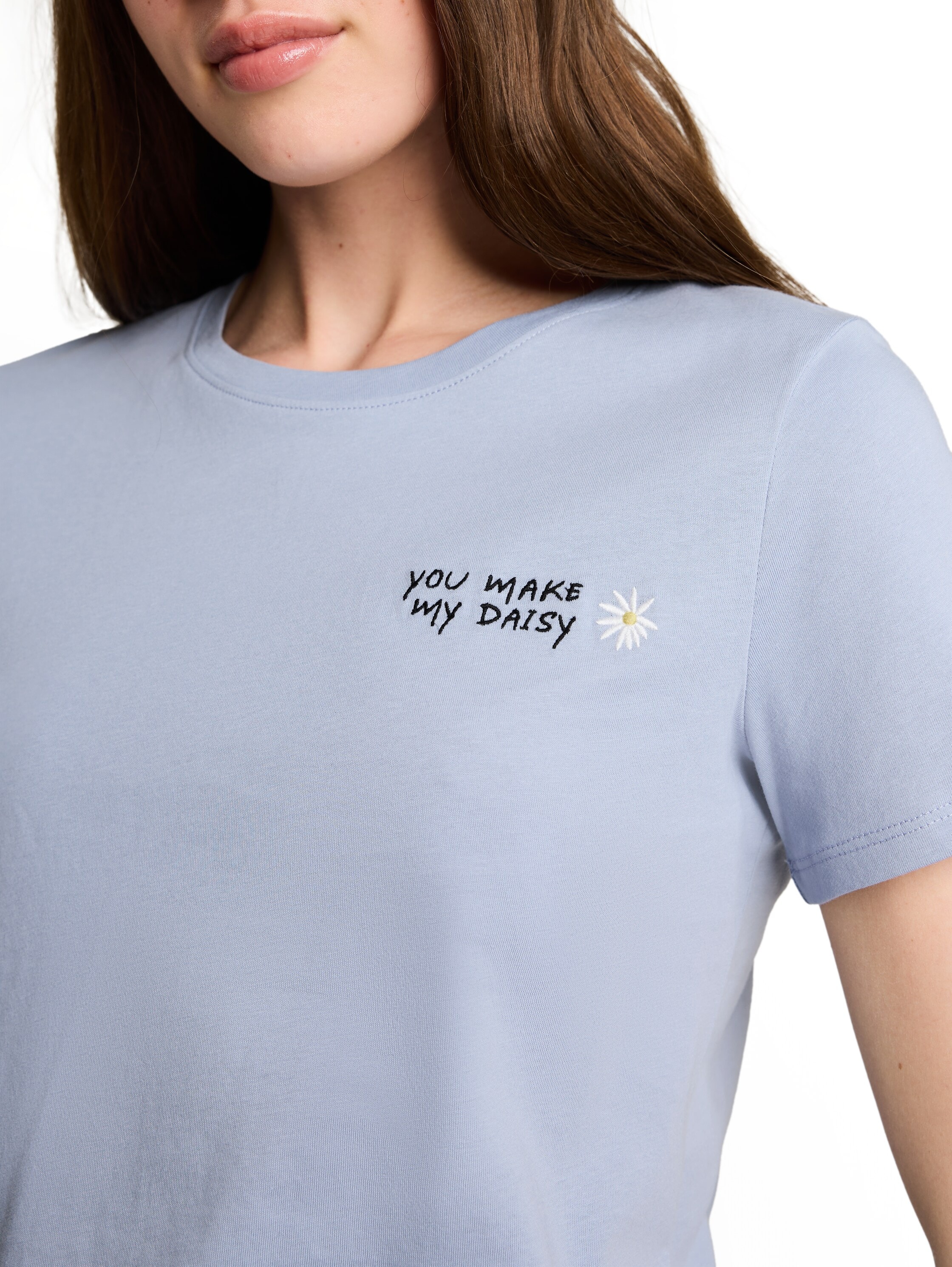 TOM TAILOR Denim T-shirt à manches courtes T-shirt d'été avec broderie