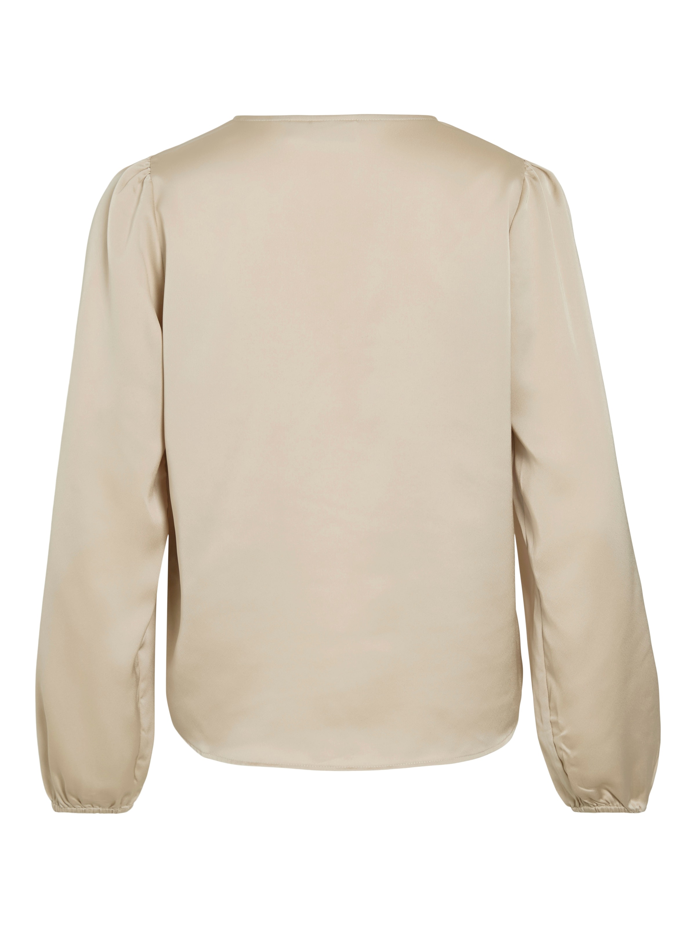 Vila Langarmshirt »VIELLETTE L/S SMOCK SATIN TOP - NOOS« Kunstfaser, regular fit
