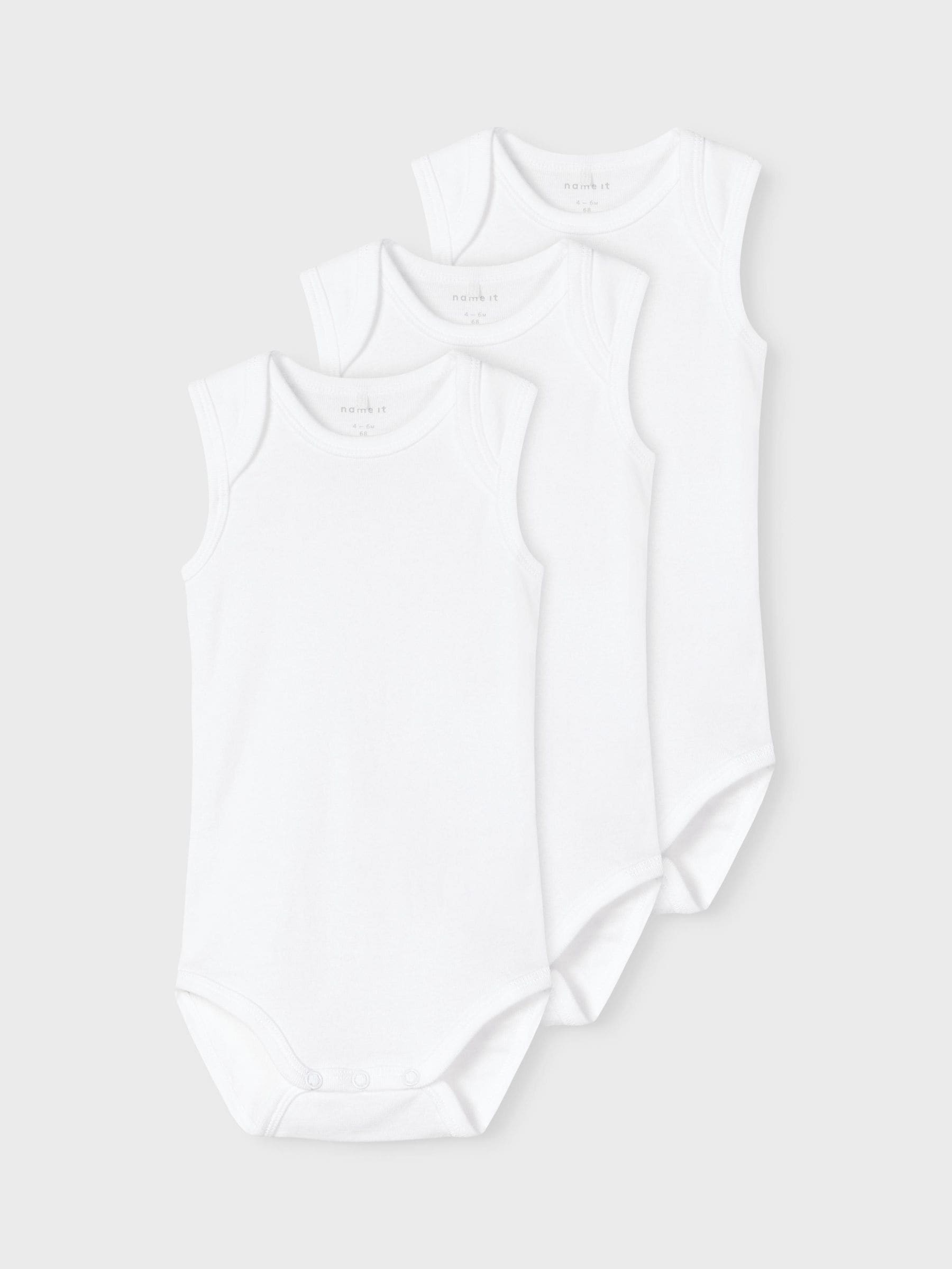 Image of Name It Body "NBNBODY 3P TANK SOLID WHITE 3 NOOS" Packung, 3 Stk.