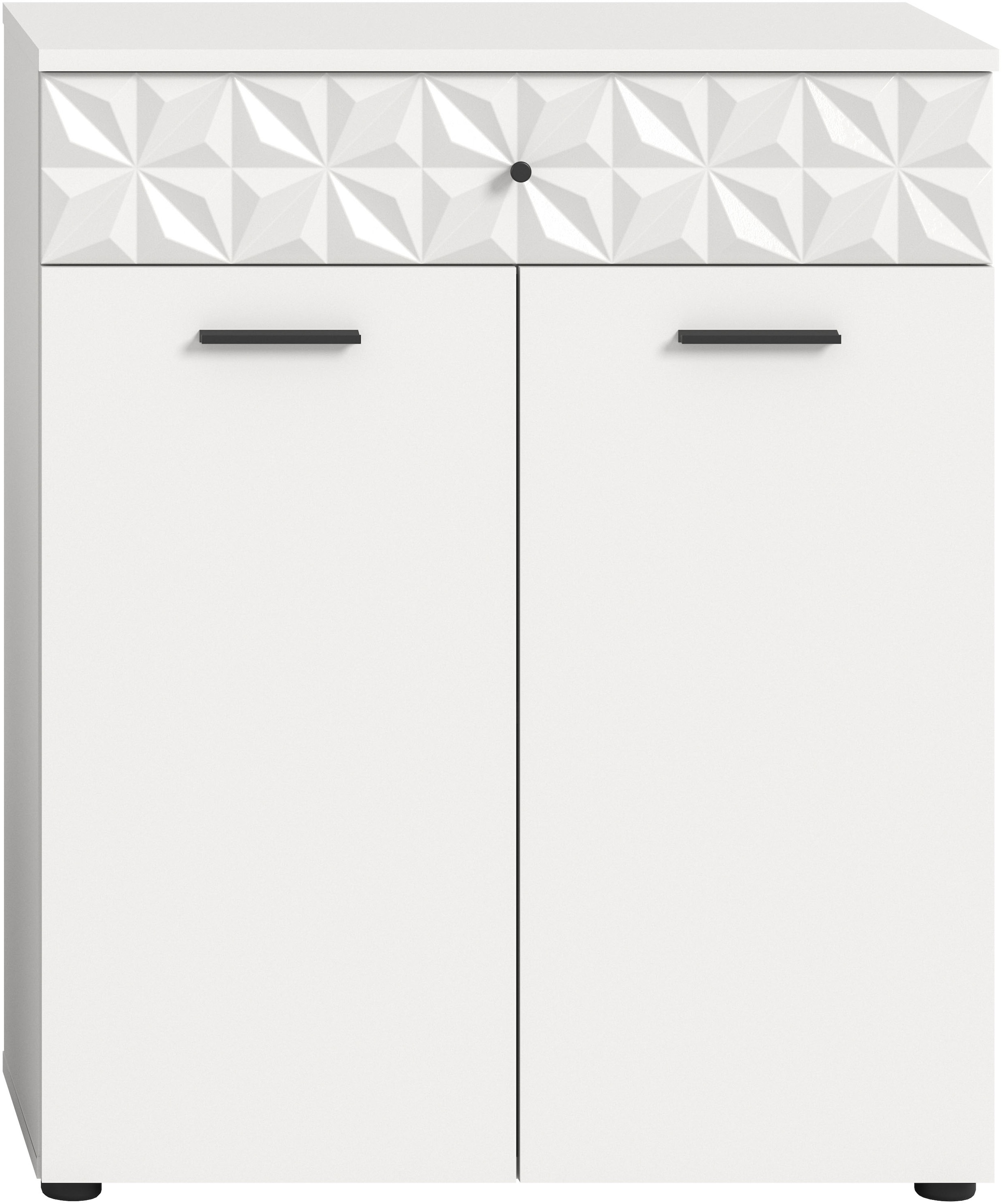 INOSIGN Unterschrank »VICENZA, TOPSELLER!, Breite 70cm, 2-türig, mit Front-Ornamentabsetzung« Standschrank, Badschrank, Kommode, Badkommode, Anrichte, Midischrank