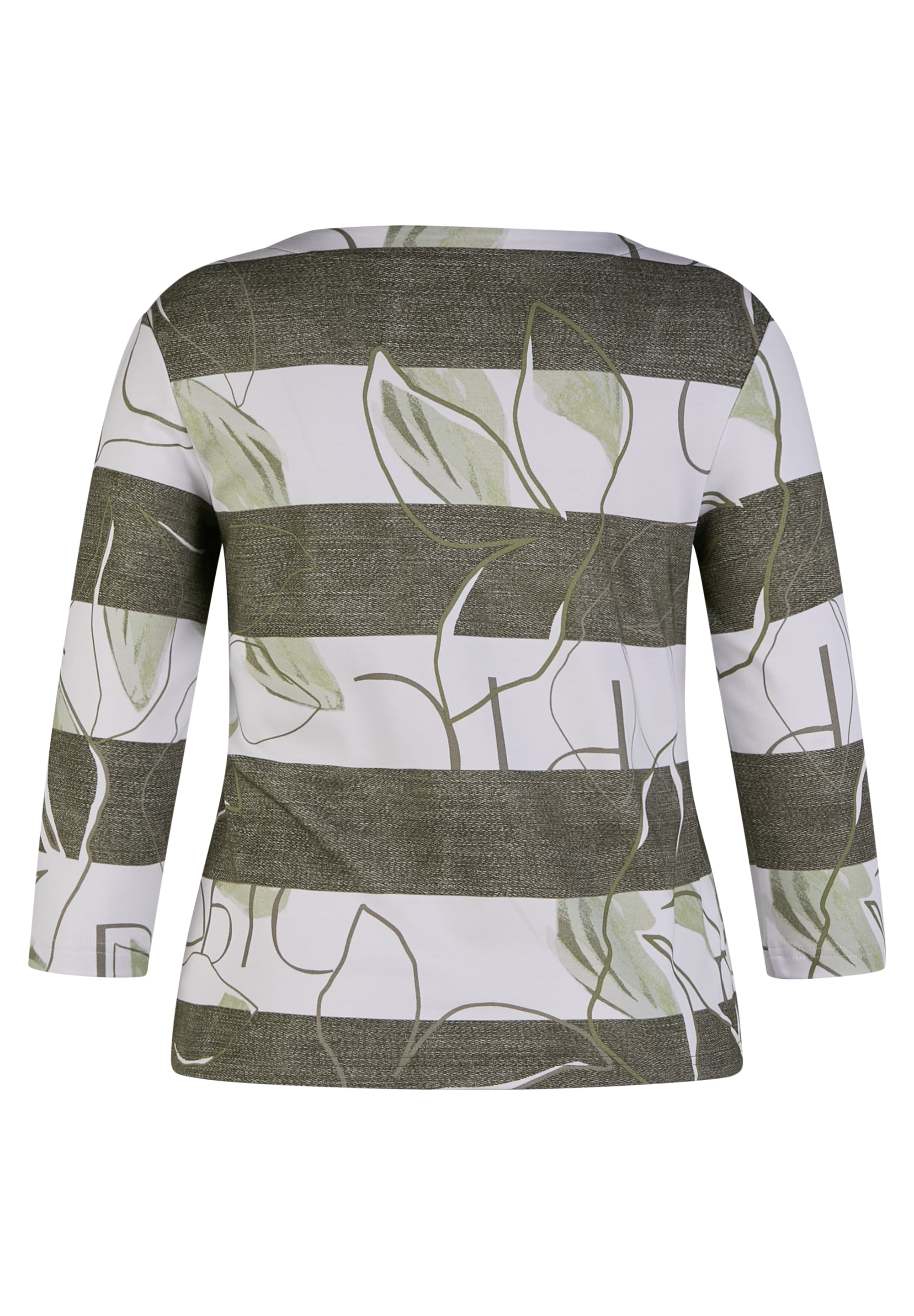 Rabe 3/4-Arm-Shirt, mit Blockstreifen und grafischem Print