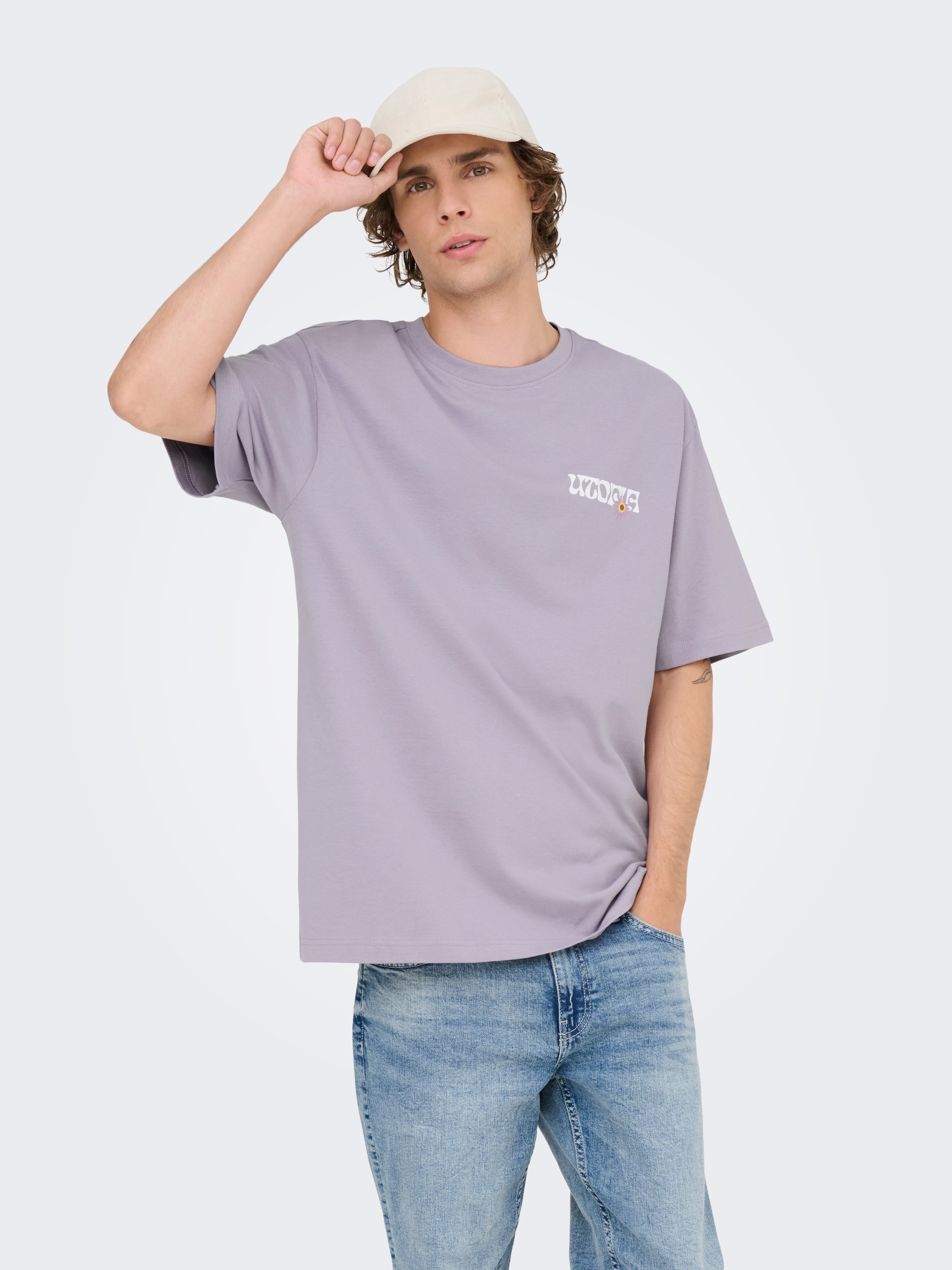 ONLY & SONS T-shirt »ONSFRANK RLX SS TEE NOOS« Baumwolle, relaxed fit
