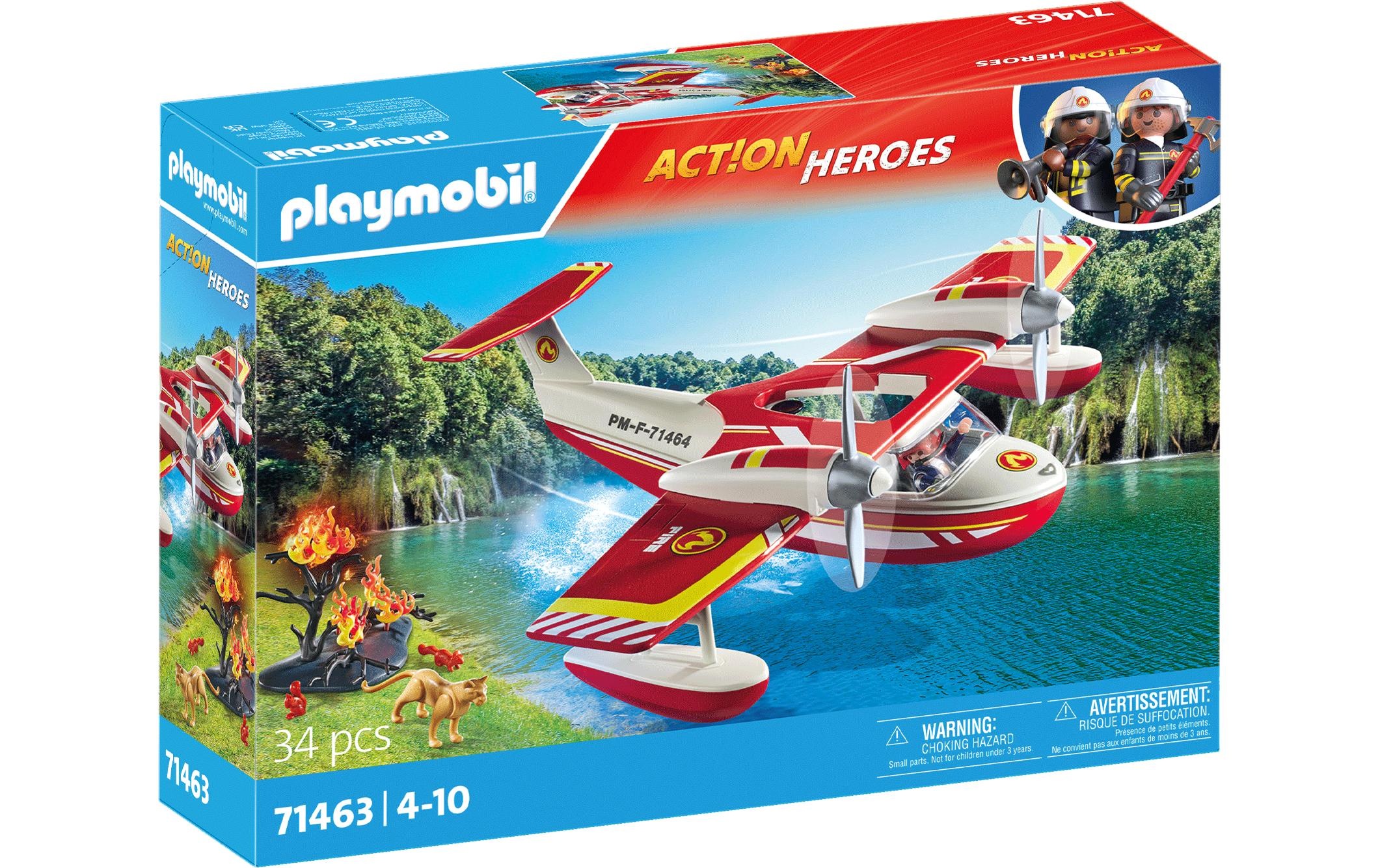 Image of Playmobil Spielbausteine "Action Heroes Feuerwehrflugzeug mit Löschfunktion 71463"