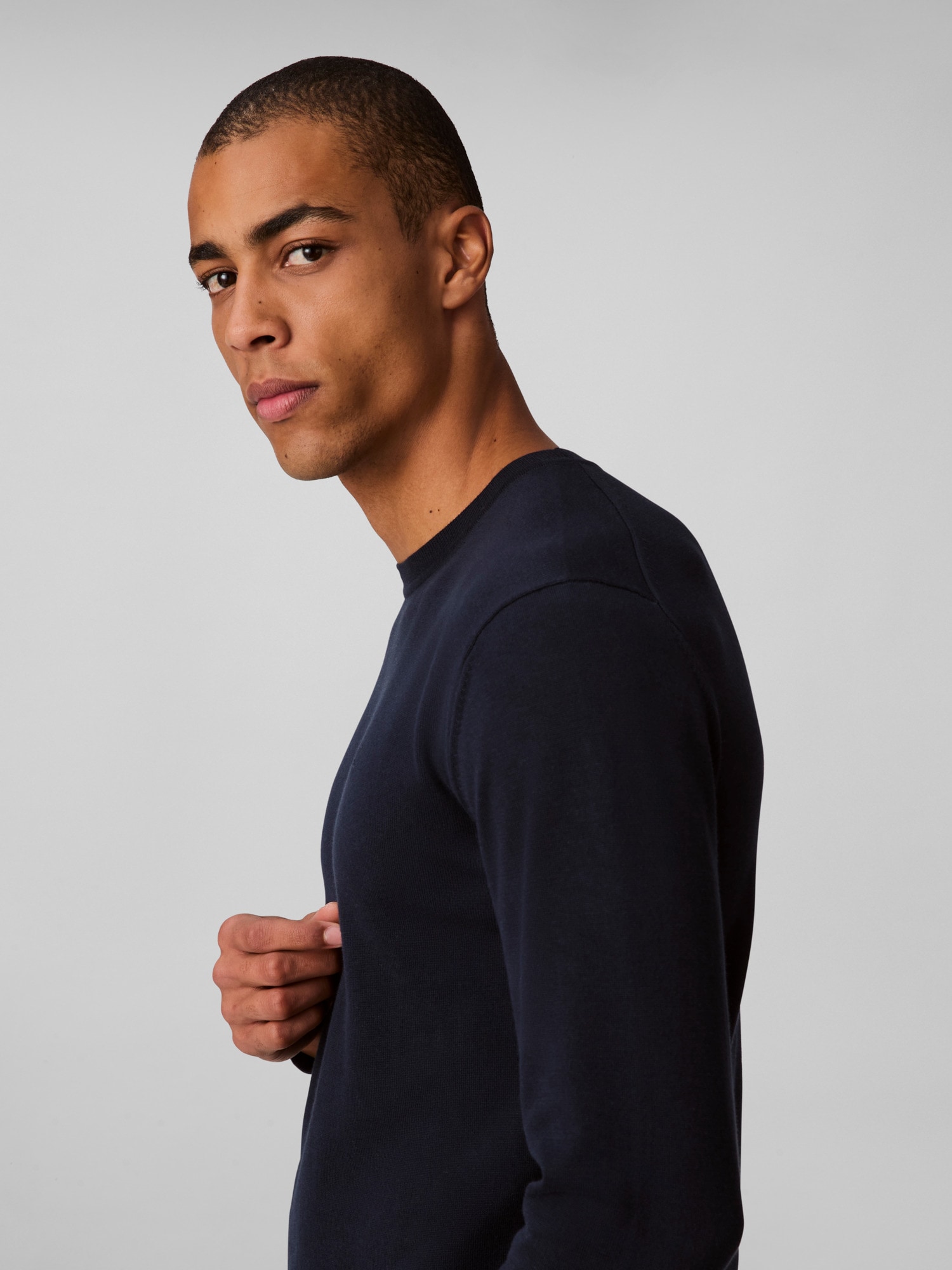 Calvin Klein Strickpullover »LS SUPIMA COTTON CREW 14GG«, Mit Rundhalsausschnitt