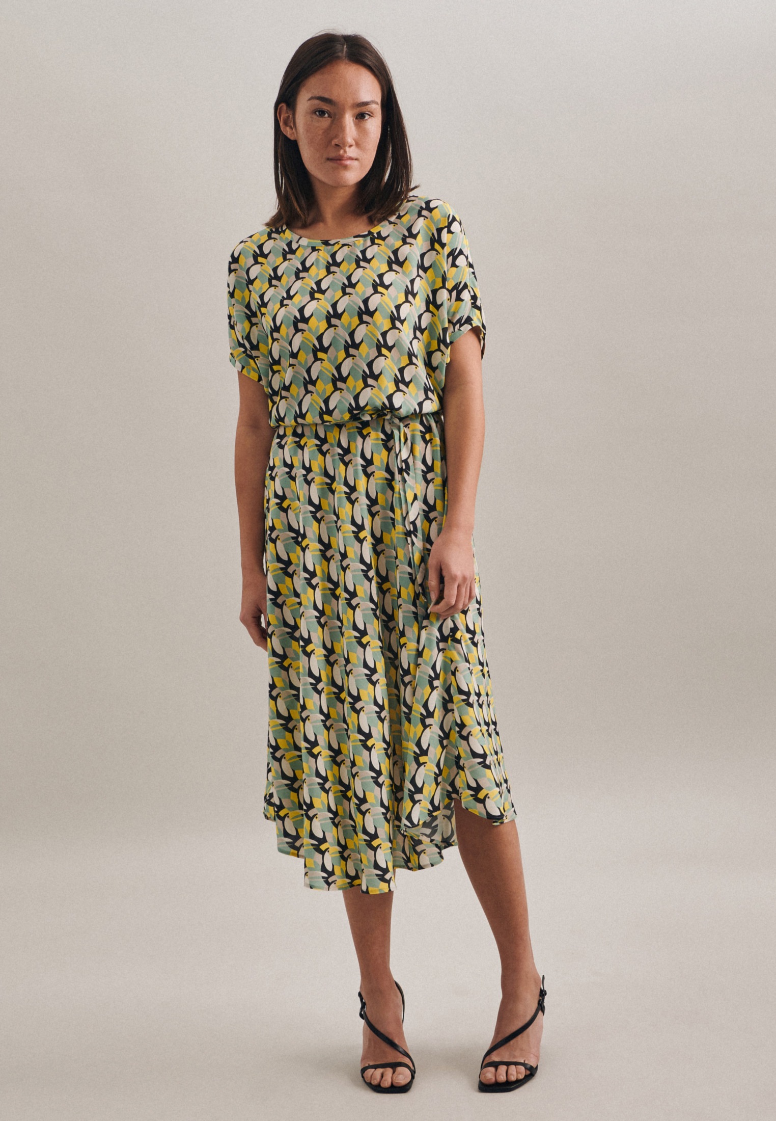 Image of seidensticker Sommerkleid »Schwarze Rose«, Kurzarm Rundhals Druck bei Ackermann Versand Schweiz