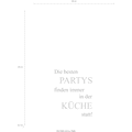♕ queence Wanddekoobjekt »Partys und Küche«, Schriftzug auf Stahlblech  versandkostenfrei auf