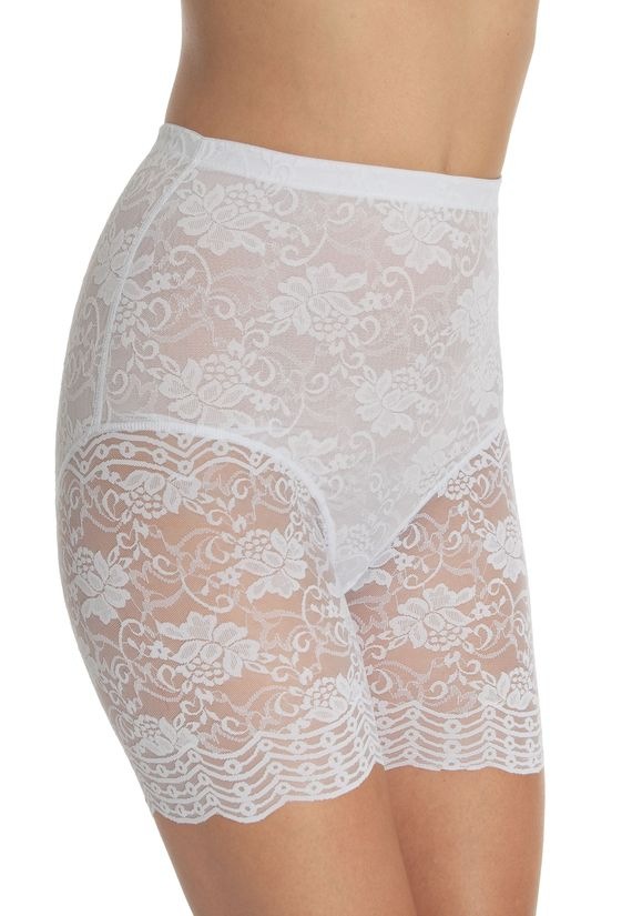 Sassa Shapingpants "Functional Lace" mit floraler Spitze, leicht formend, hohe Taille, langes Bein