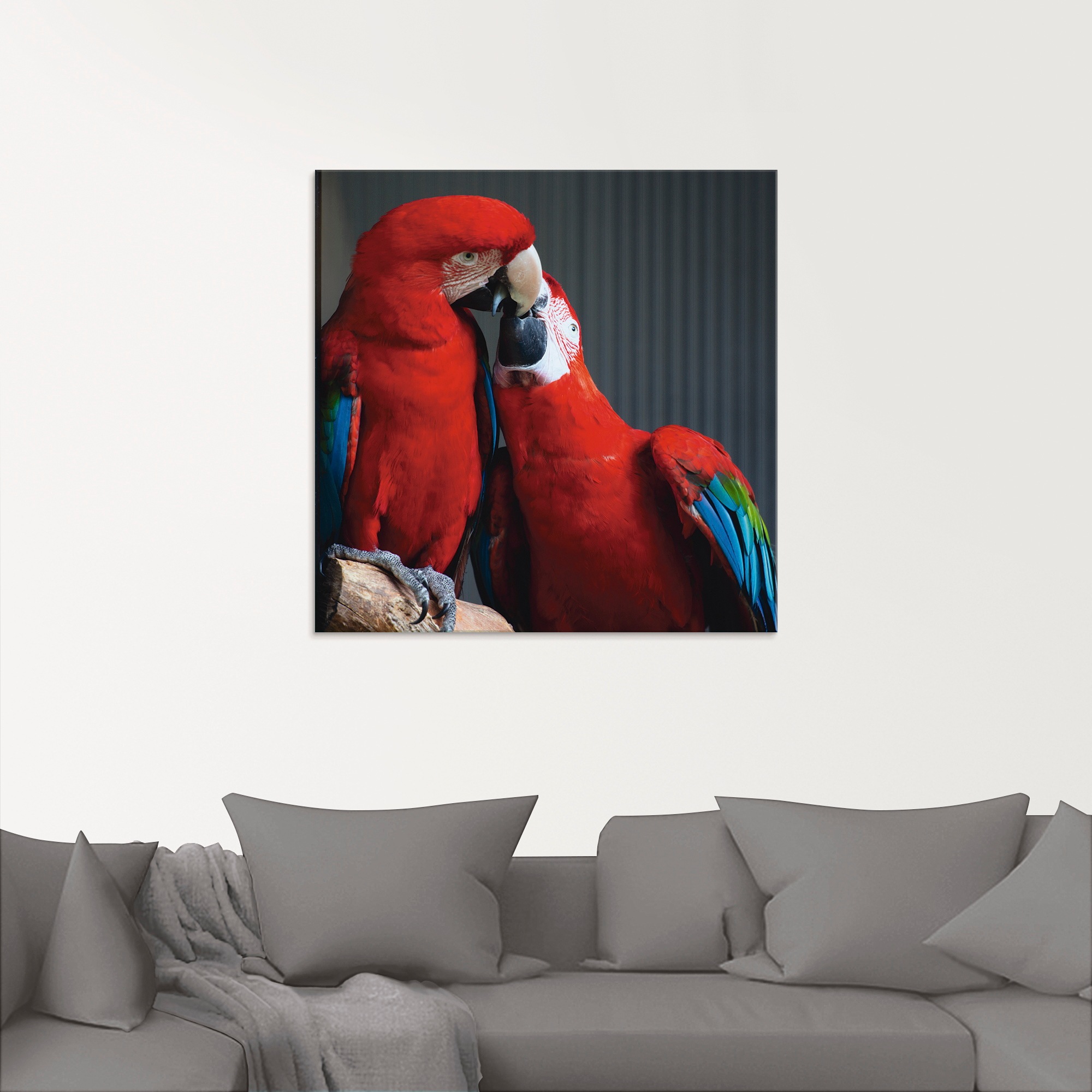 Artland Glasbild »Papageien« Vögel 1 Stk. tlg. in verschiedenen Grössen