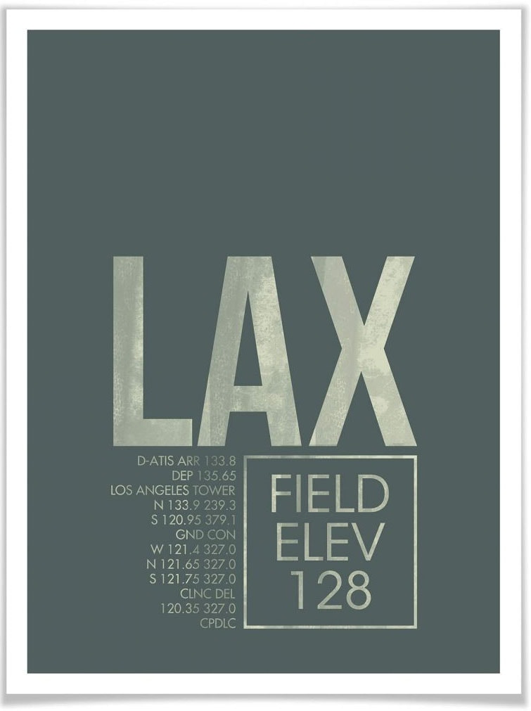 Wall-Art Poster »Wandbild LAX Flughafen Los Angeles«, Flughafen, (1 St.),  Poster, Wandbild, Bild, Wandposter à bas prix | Poster