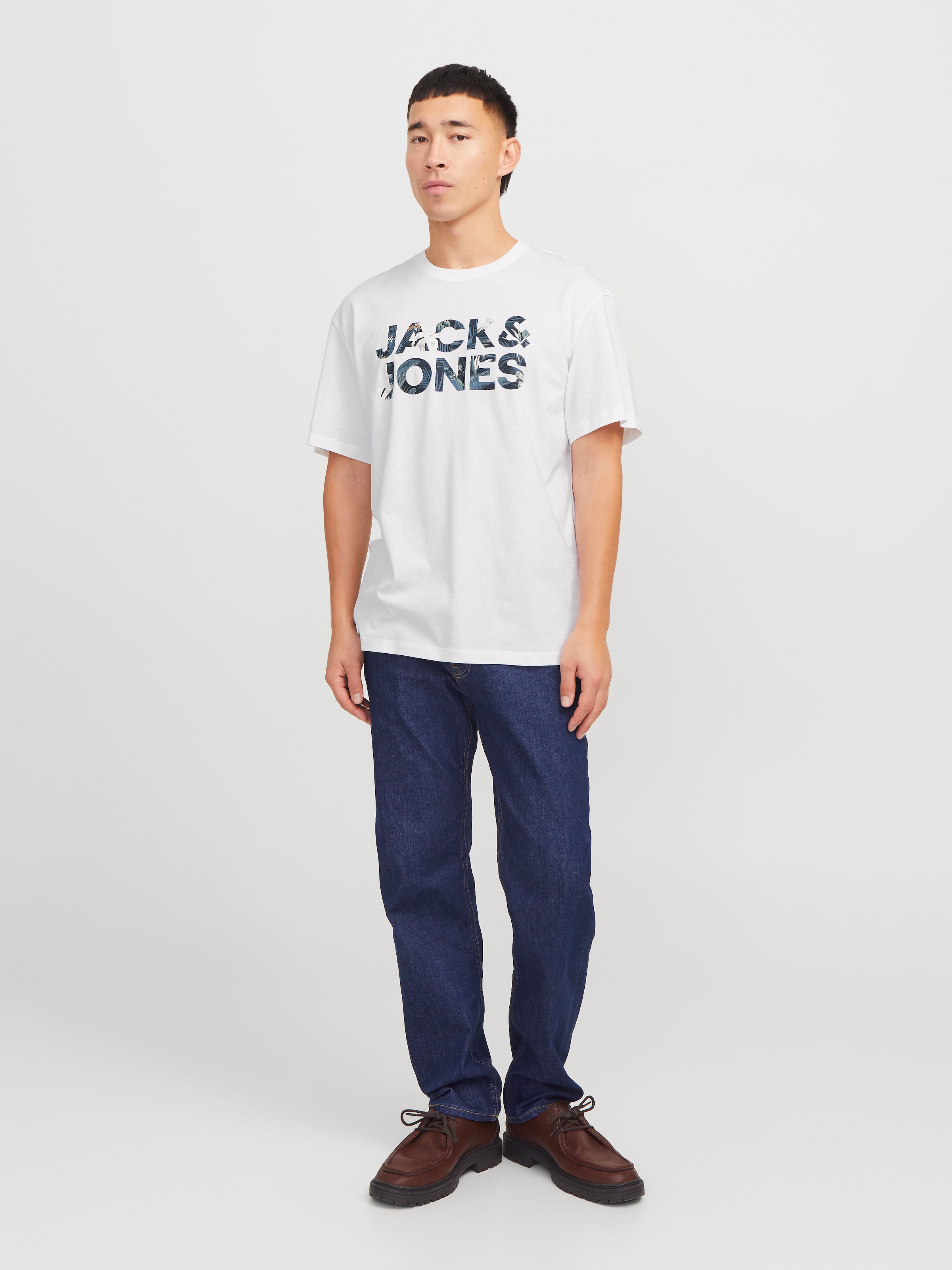 Jack & Jones Rundhalsshirt »JJEBRYAN CORP LOGO TEE SS O-NECK NOOS«, mit Logo Druck