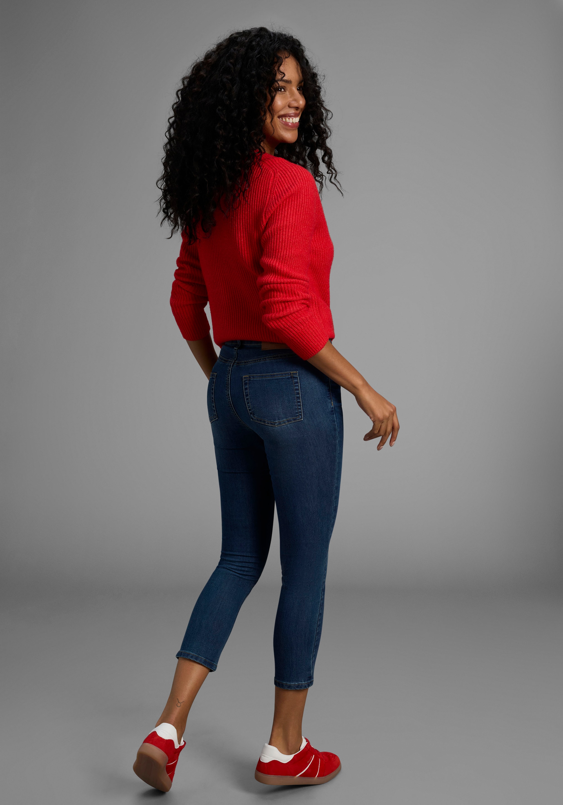 Arizona 7/8-Jeans »Shaping« eng anliegend,  Röhrenjeans,  Used-Waschung,  High-Waist,  7/8-Länge