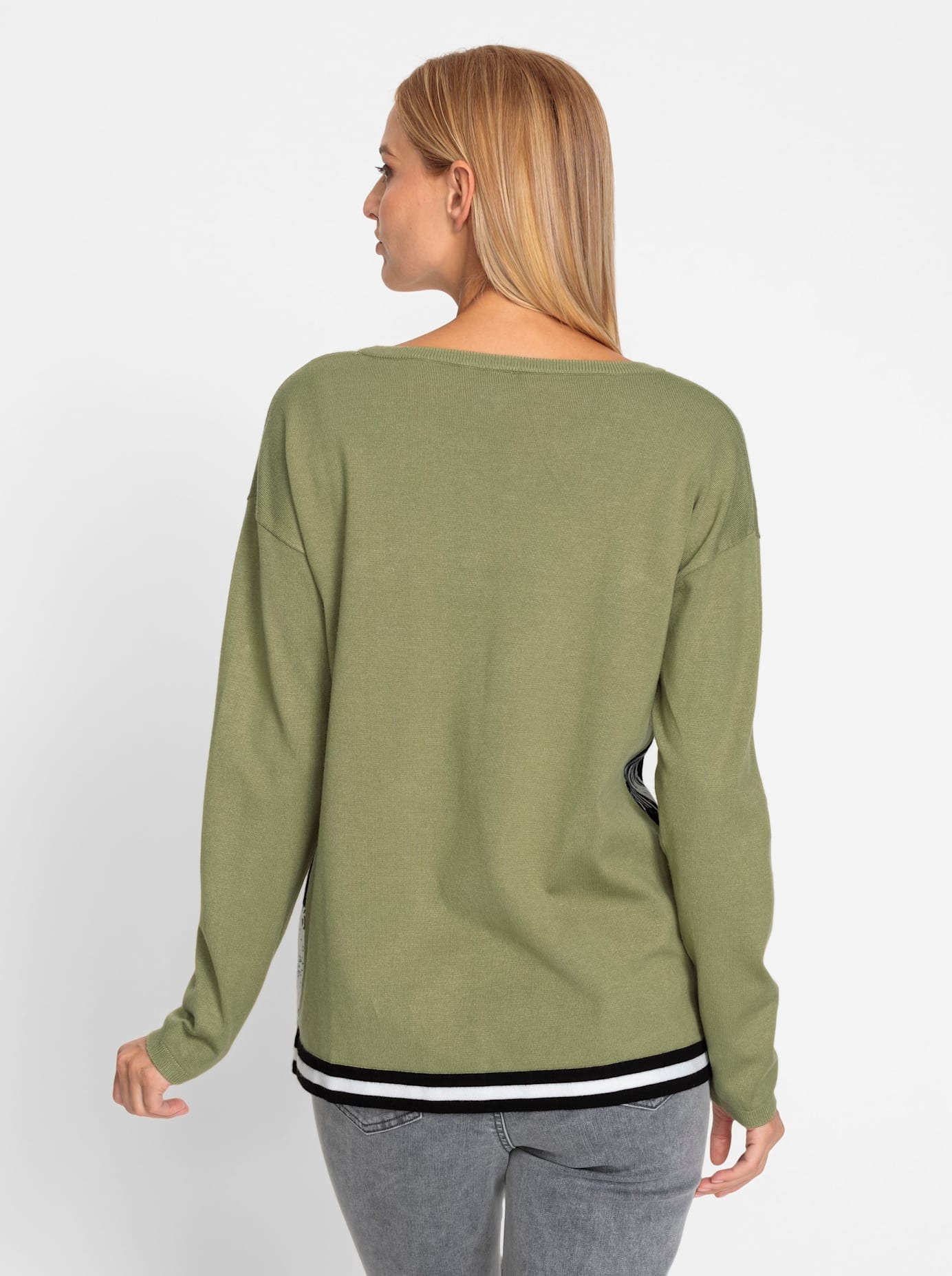 heine Rundhalspullover »Druck-Pullover«