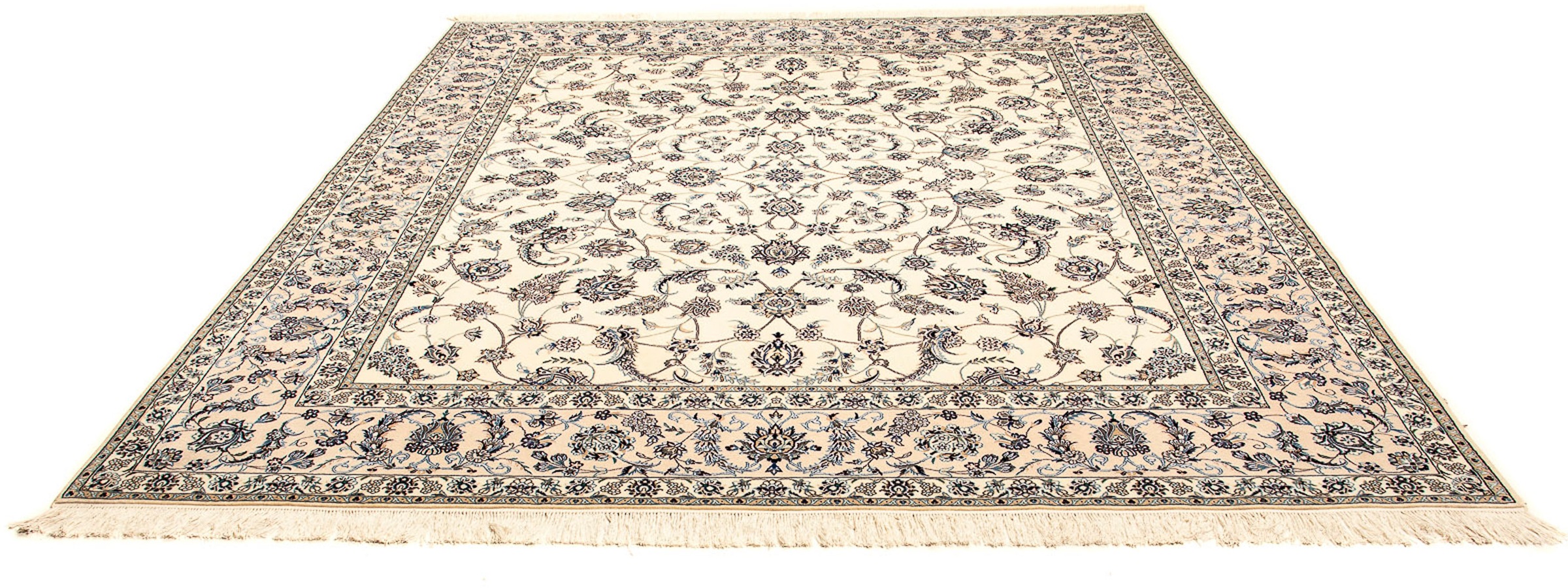 Image of morgenland Orientteppich »Perser - Nain - Premium - 313 x 260 cm - beige«, rechteckig, 6 mm Höhe, Wohnzimmer, Handgeknüpft, Einzelstück mit Zertifikat bei Ackermann Versand Schweiz