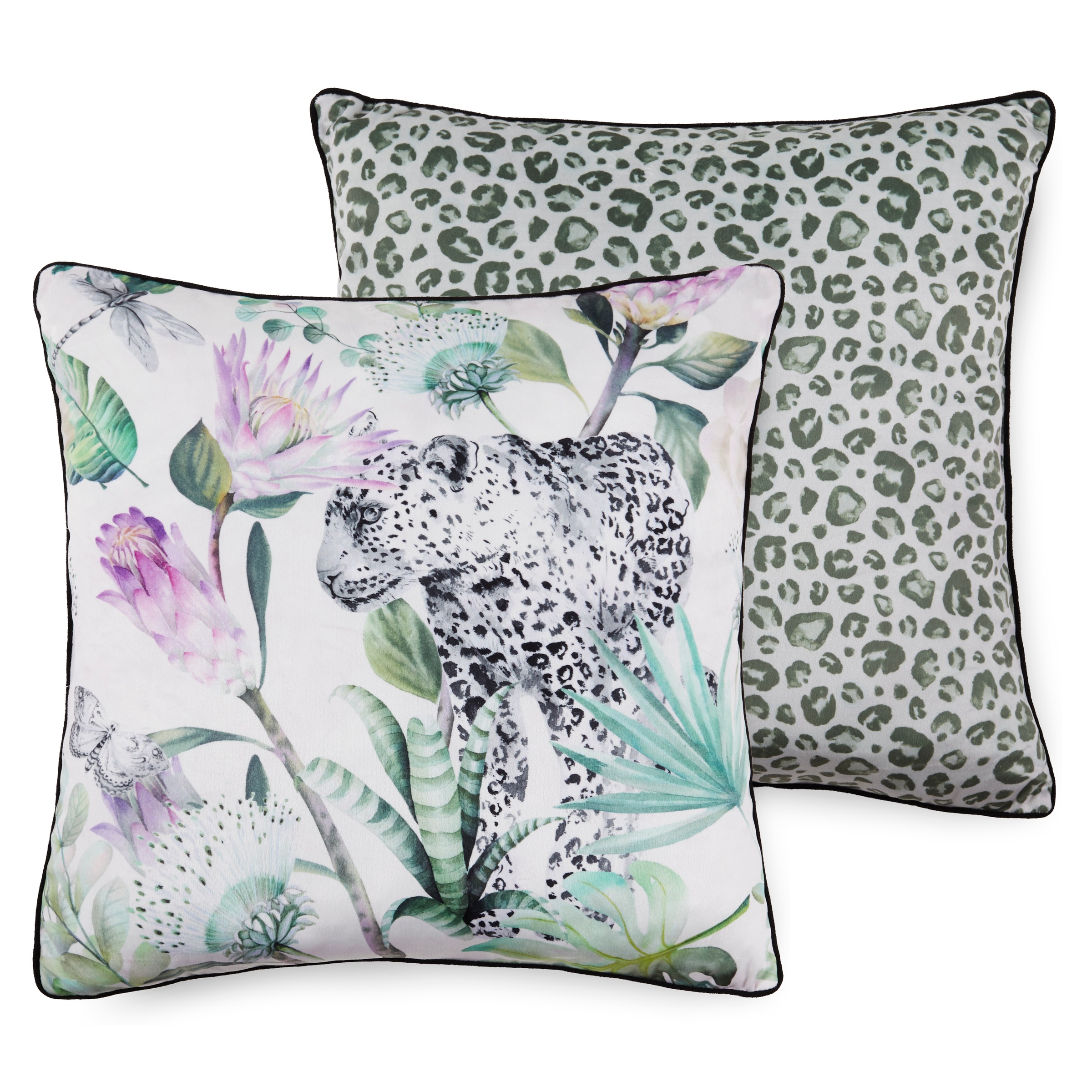 Image of Descanso Dekokissen »Volterra«, (1 St., 1 48x48 cm Dekokissen-Mit Biese), mit Blumendruck und Gepard bei Ackermann Versand Schweiz