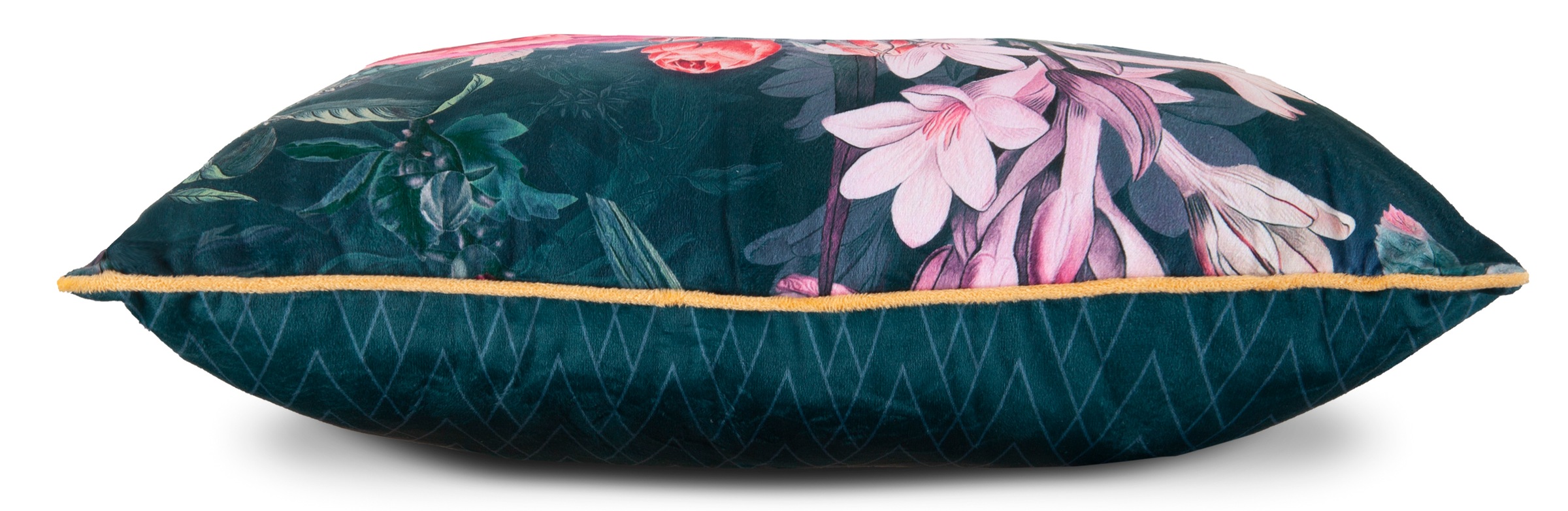 Descanso Dekokissen »Simone«, Mit Füllung, 1 Stück, Biese, 30x60, Wendeoptik, Weich, Blumen Bordeaux
