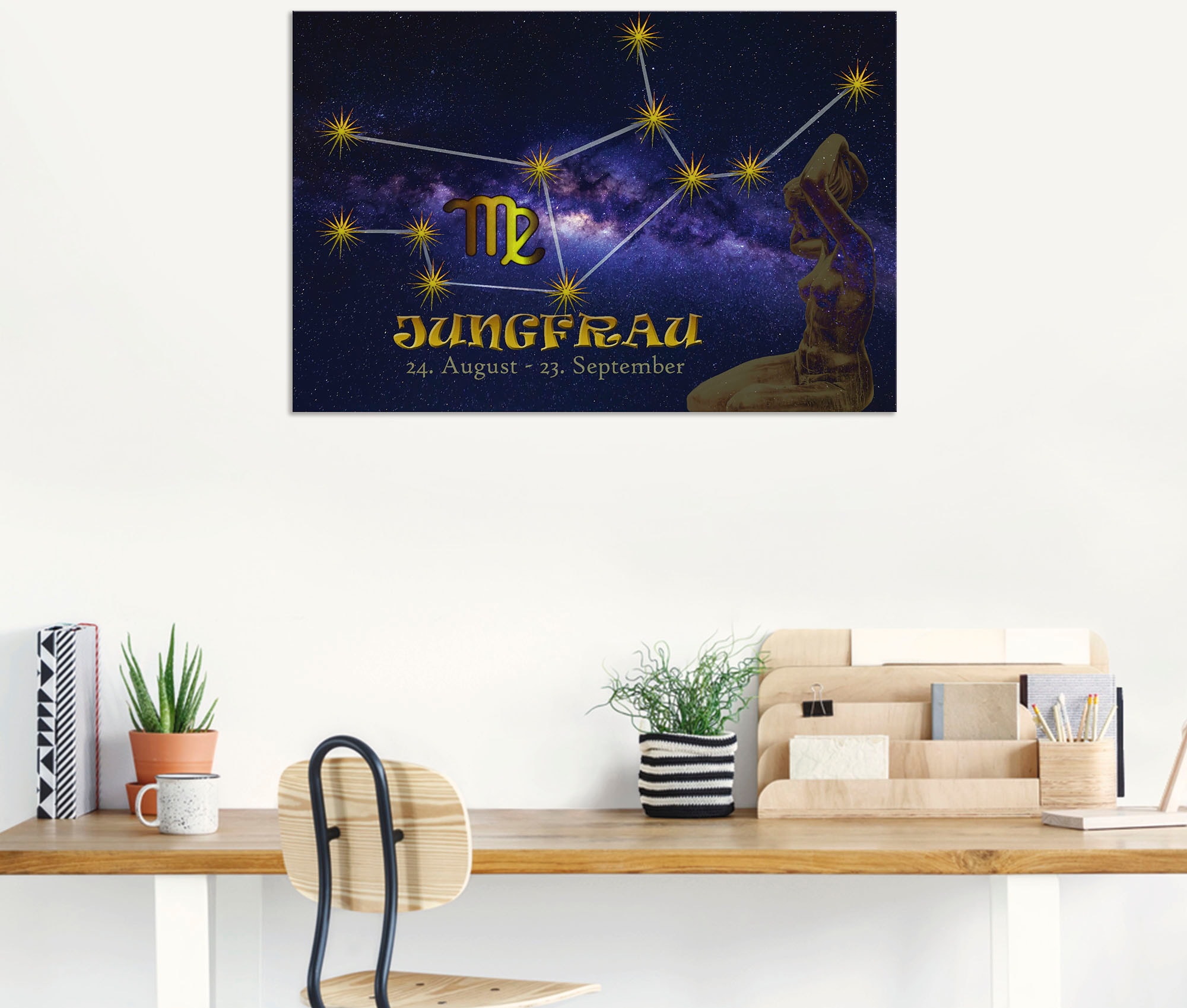 Artland Wandbild »Sternzeichen - Jungfrau«, Bilder von Sternzeichen, (1 St.), als Alubild, Outdoorbild, Poster in verschied. Grössen