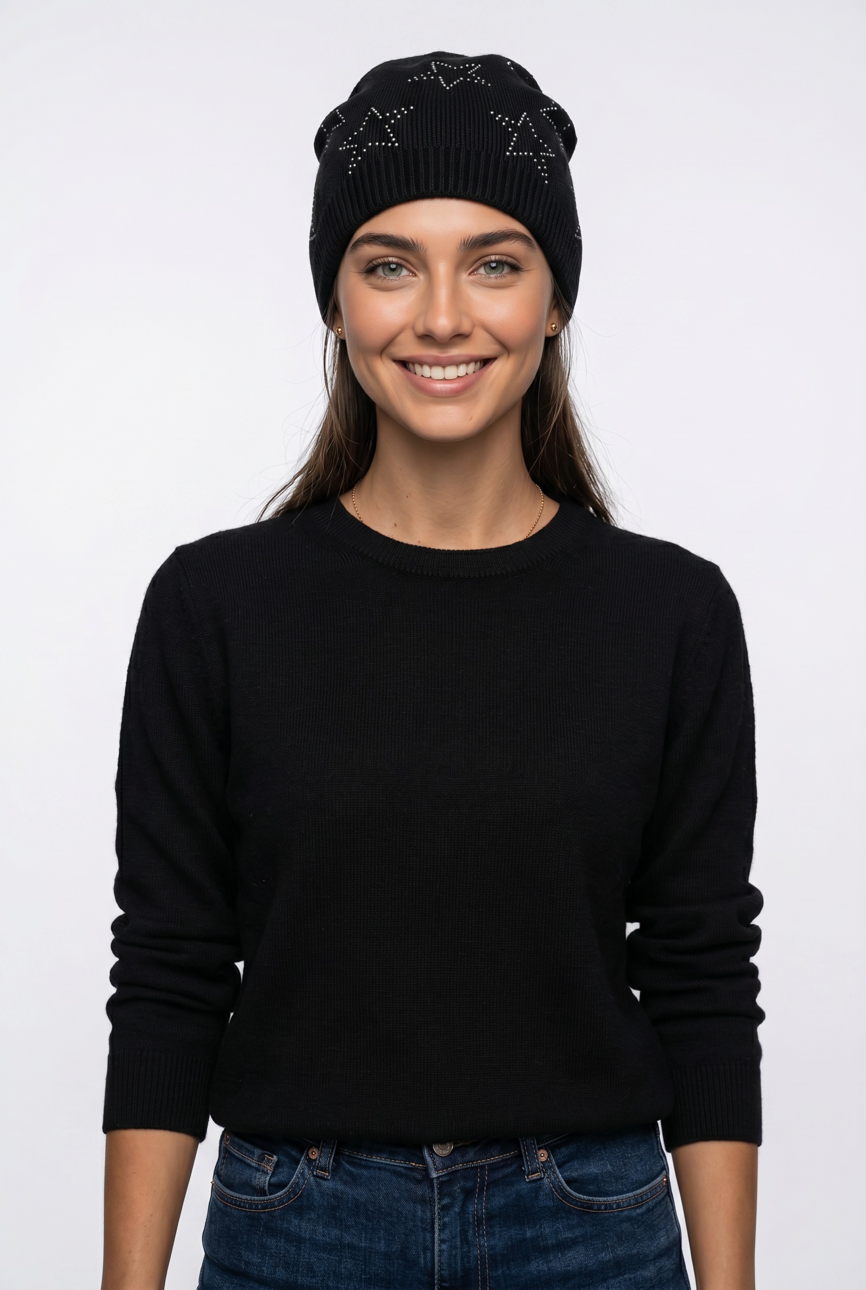 Capelli New York Beanie mit Schmucksteinen
