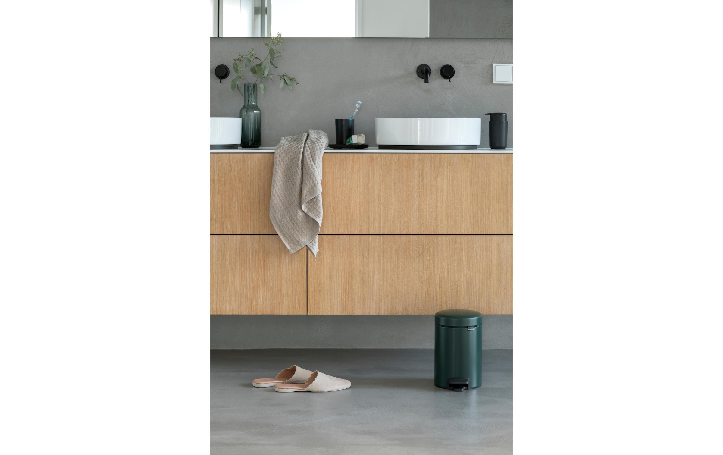 Brabantia Kosmetikeimer »NewIcon 3 l, Dunkelgrün«, 1 Behälter