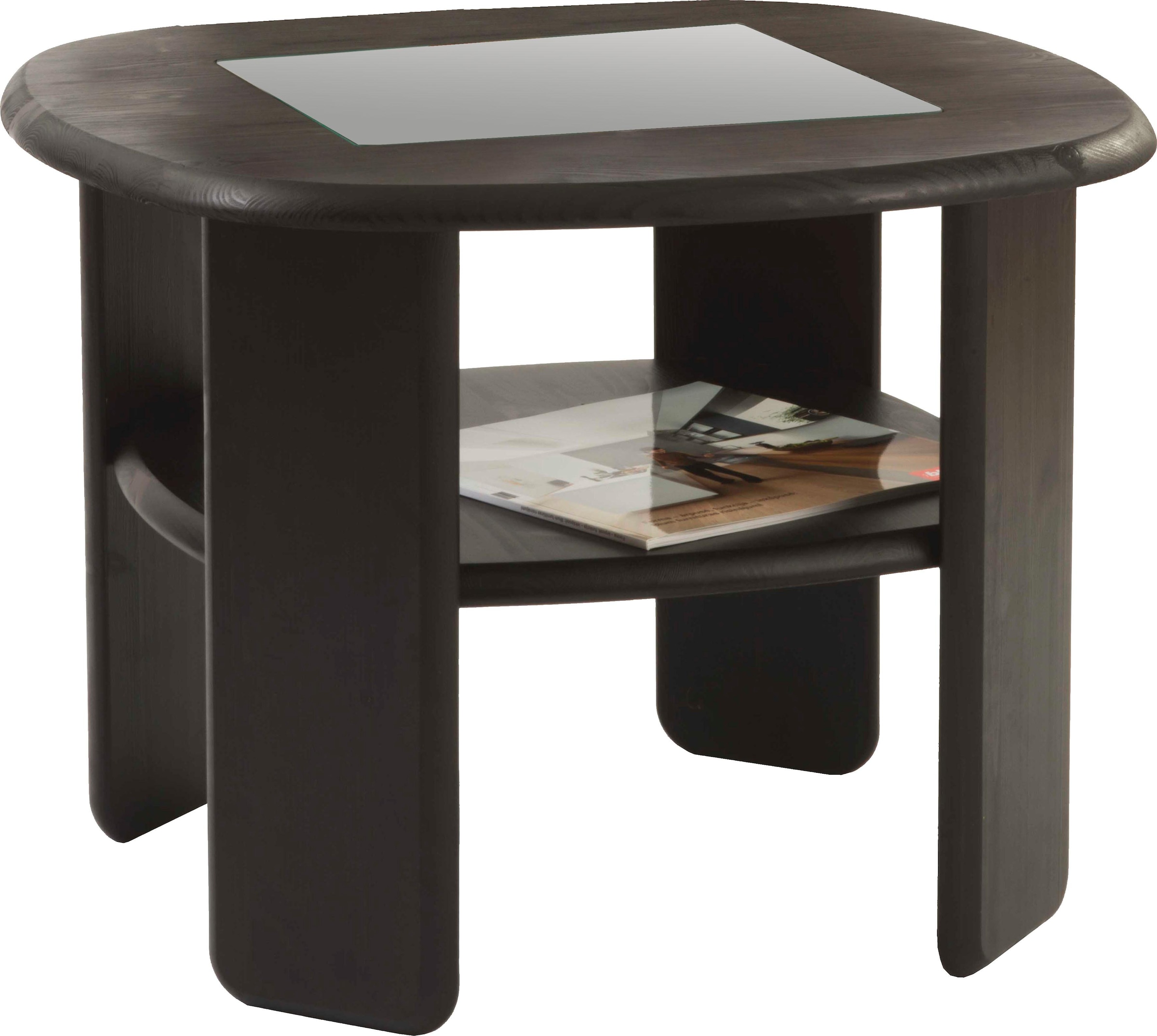 Home affaire Couchtisch »Jayden 2« in zwei Grössen, massives Kiefernholz mit Glaseinsatz