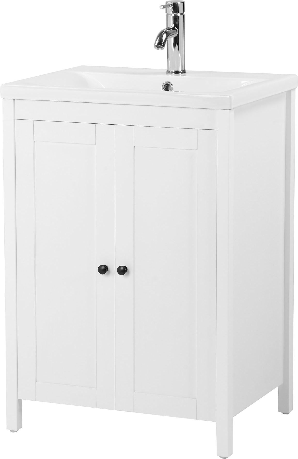 Image of welltime Waschtisch Badmöbel inkl. Keramikbecken, Breite 60 cm mit Türen