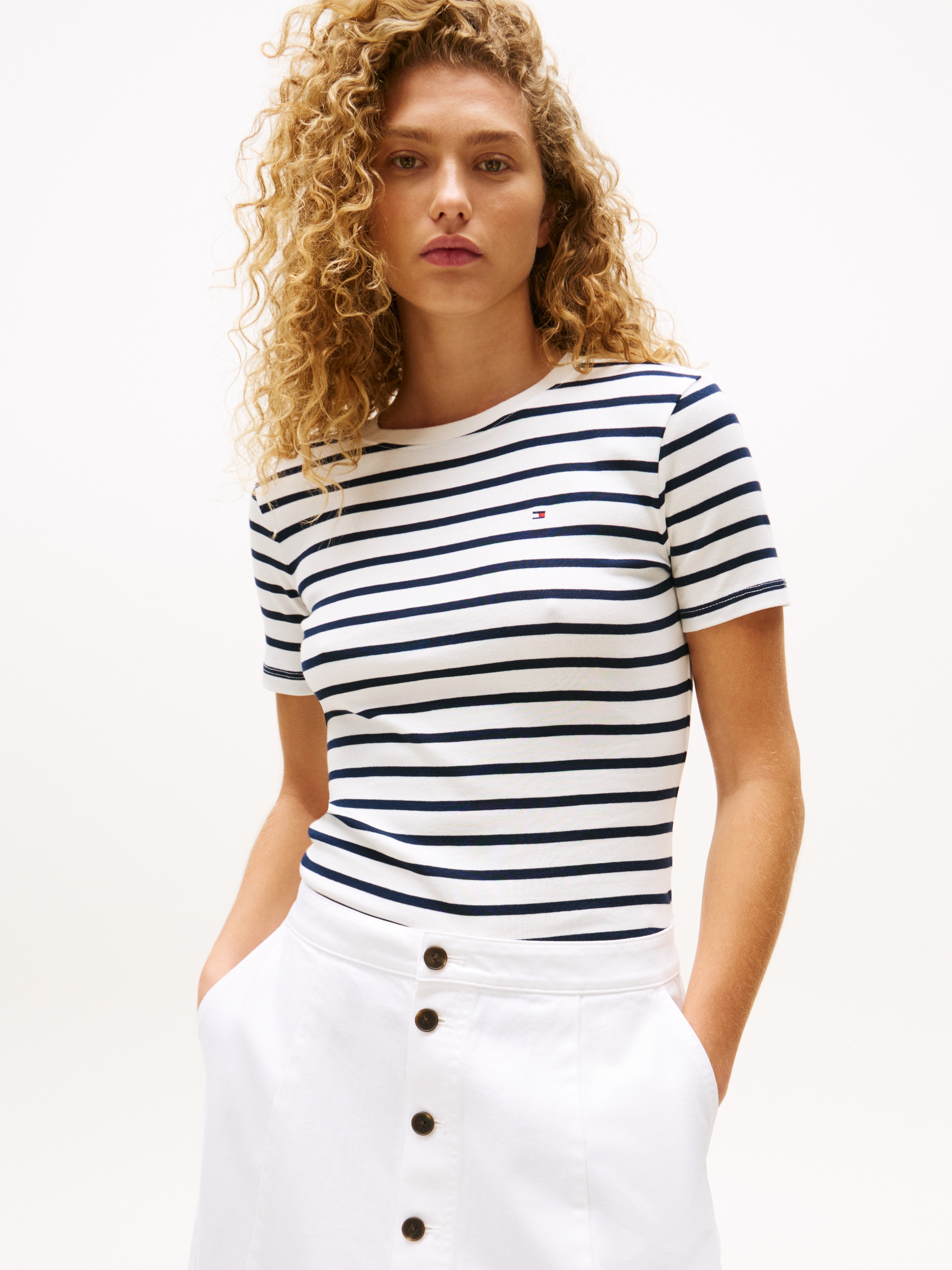 Tommy Hilfiger T-shirt »SLIM CODY C-NK SS« Baumwolle, slim fit