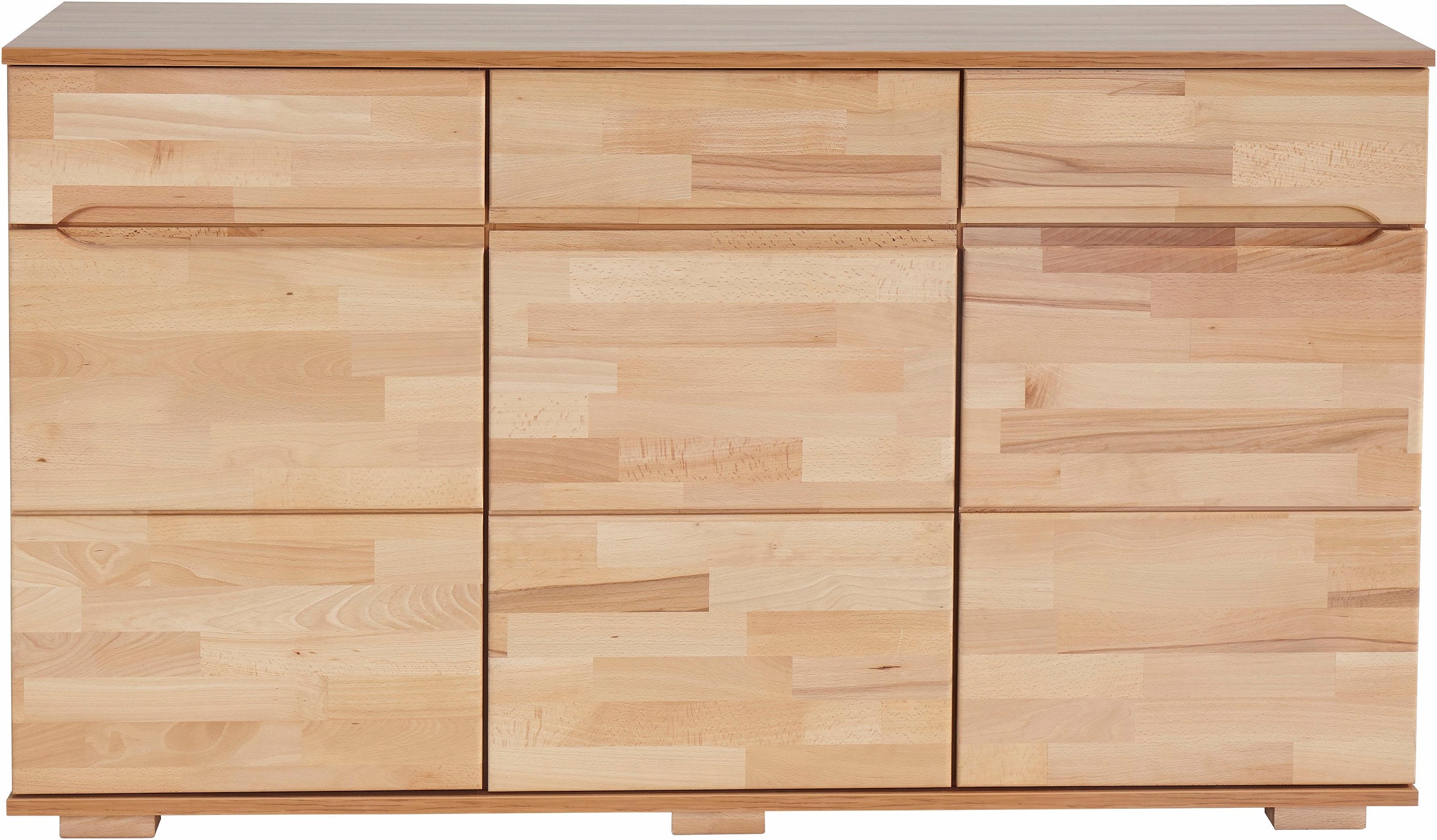 Image of GOODproduct Sideboard "VKB10: teilmassiv korpus Kernbuche, 6Fächer geschlossen, Stauraum" B/T/H:150/40/85cm, 3verstellbare boden, 3 Schubladen, Fronten massiv