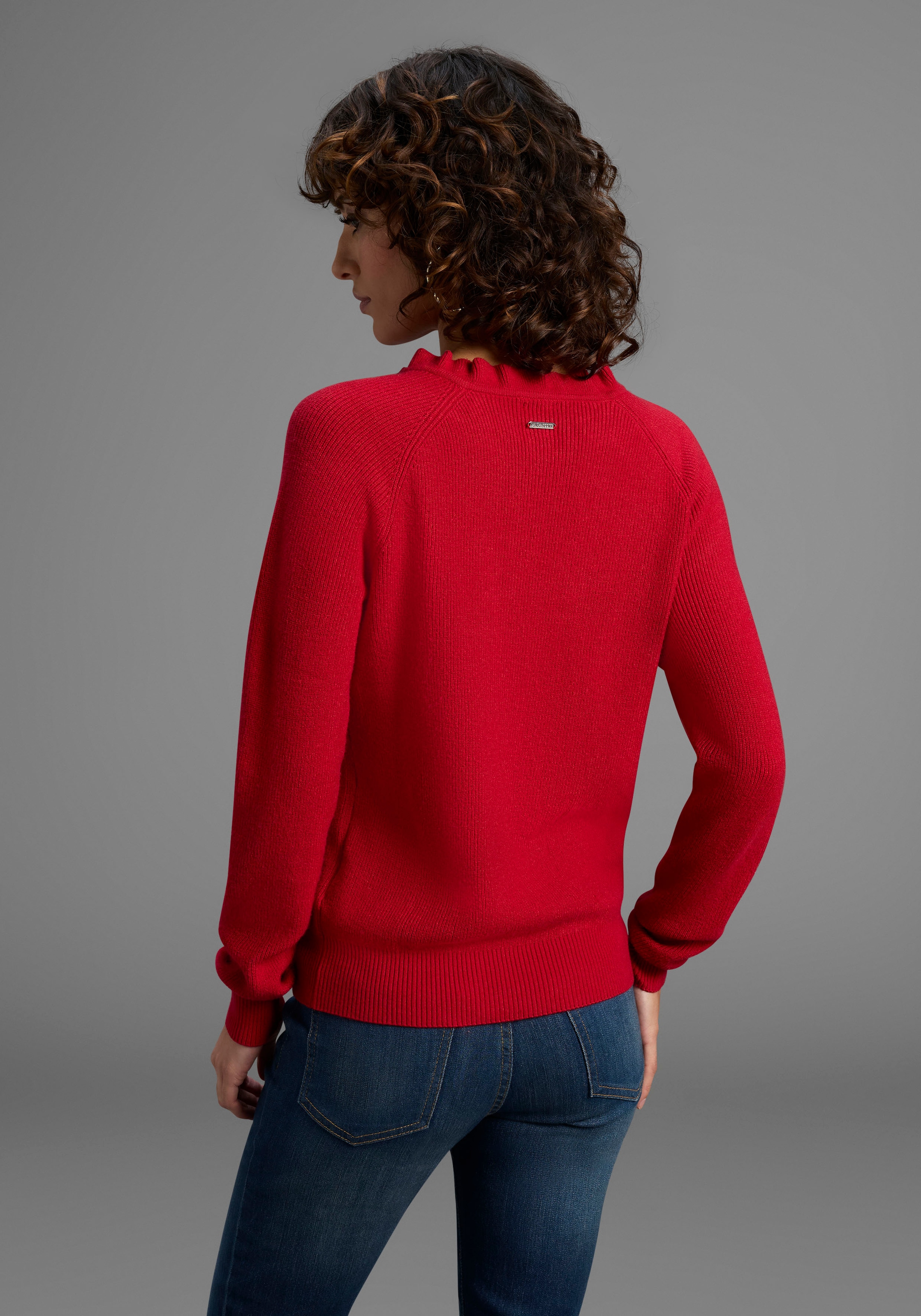 Laura Scott Strickpullover kuscheliger Winterstrick mit Kragen und Knöpfen - NEUE KOLLEKTION