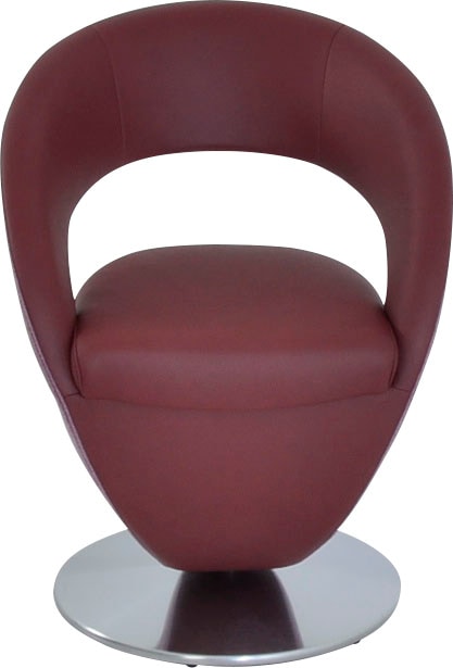 Image of K+W Komfort & Wohnen Esszimmerstuhl "Wave, Drehstuhl" () Design-Drehstuhl, Drehteller in Metall edelstahloptik, Farbkombination