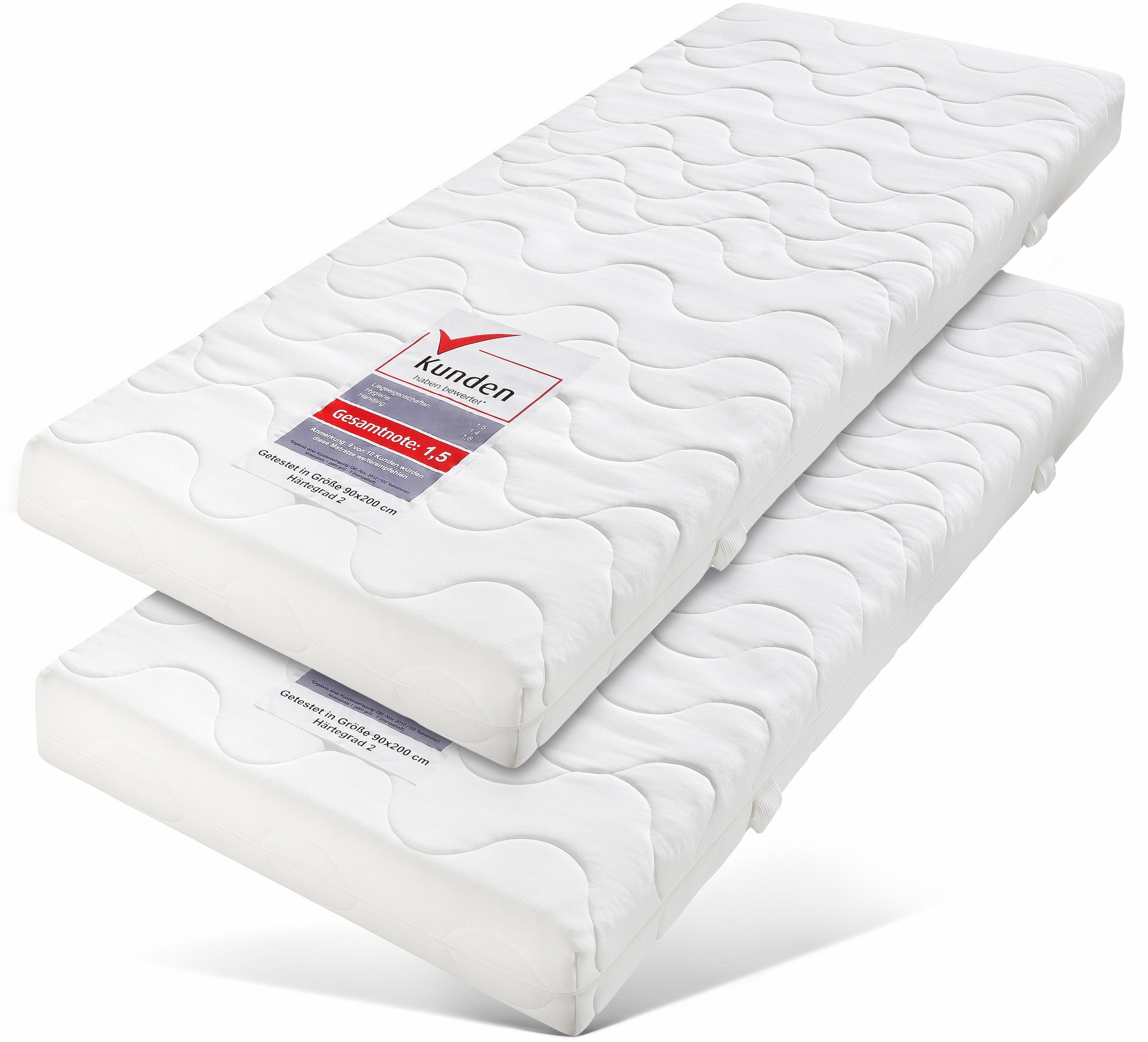 Image of Beco Komfortschaummatratze »Meria Deluxe«, 20 cm cm hoch, Raumgewicht: 28 kg/m³, (Set, 2 St., 2-tlg.) bei Ackermann Versand Schweiz