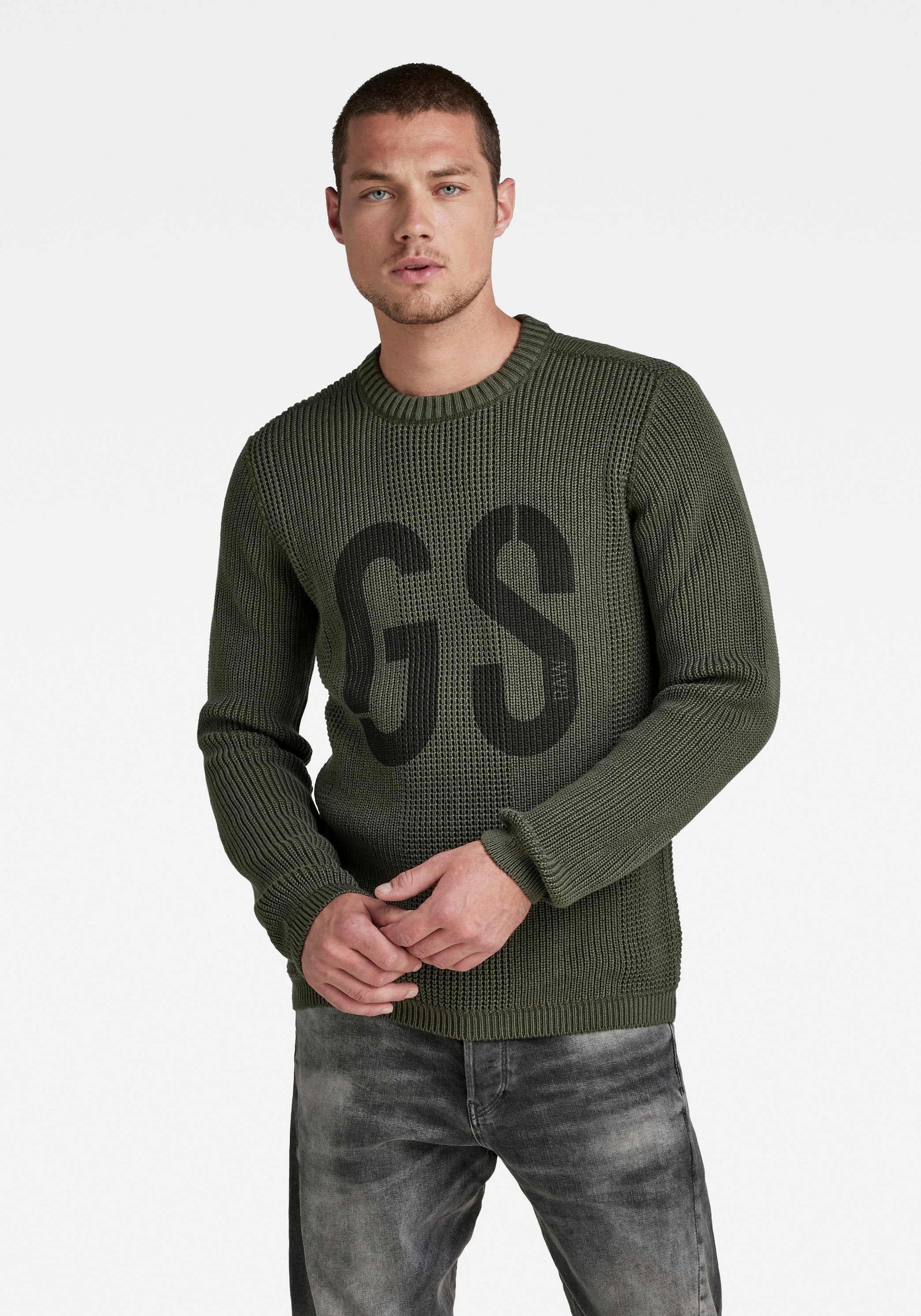 Image of G-Star RAW Rundhalspullover »Structured Round Knit« bei Ackermann Versand Schweiz