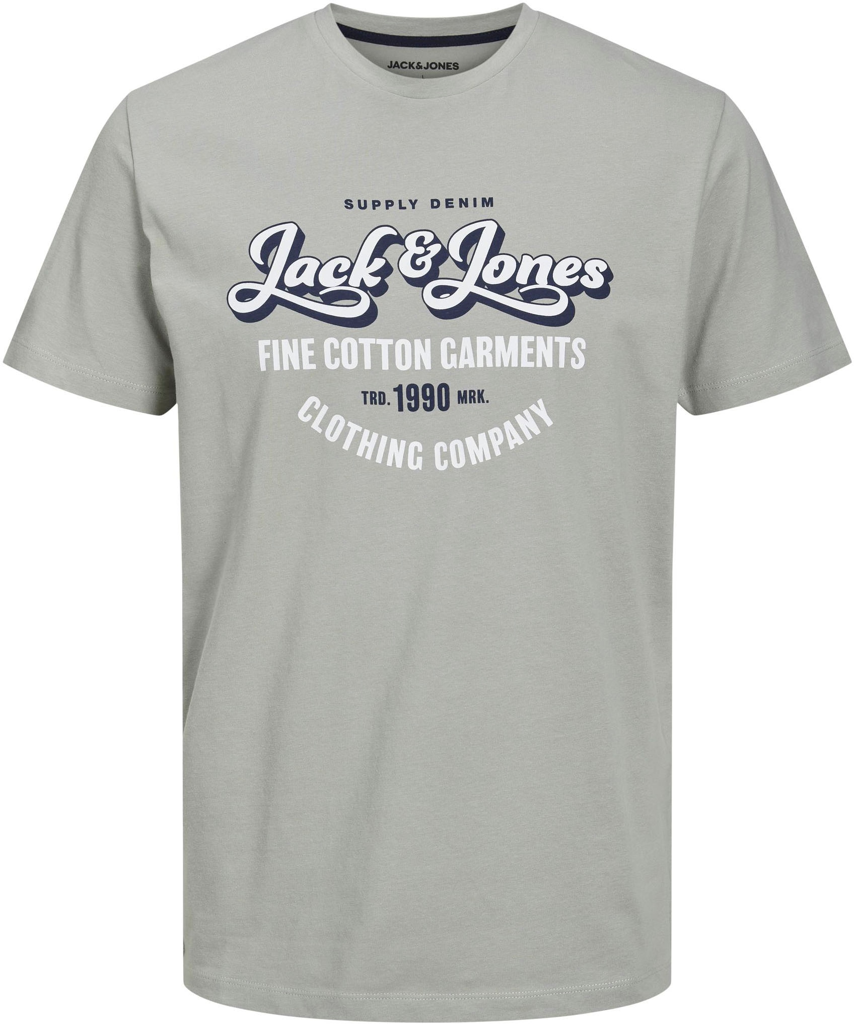 ohne T-Shirt TEE SET tlg.), 2 Junior Jack NECK Logodruck Jones »JJANDY mit & JNR«, (Set, bestellen CREW Mindestbestellwert Modische MP PACK SS