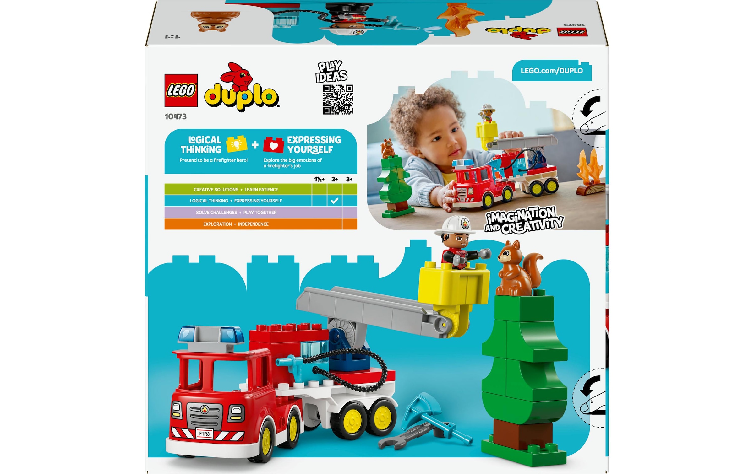   Pions de construction »DUPLO® Löschauto mit Schlauch und Feuerwehrmann 10473« Kategorie: Polizei & Feuerwehr