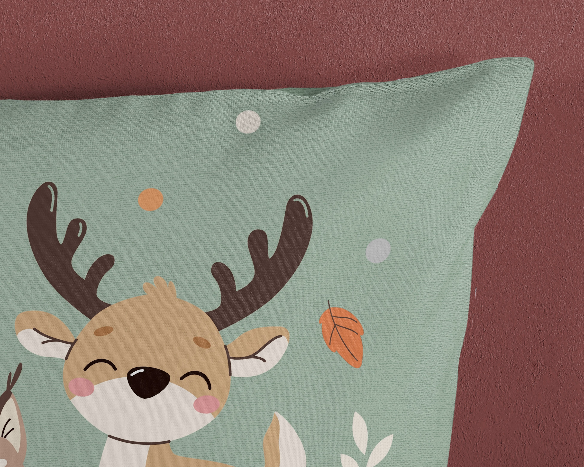 good morning Linge de lit pour enfants »Ville« 2 cuis tlg. Baumwolle, Renforcé, Wendeoptik, Kind, Herbst, Tiere