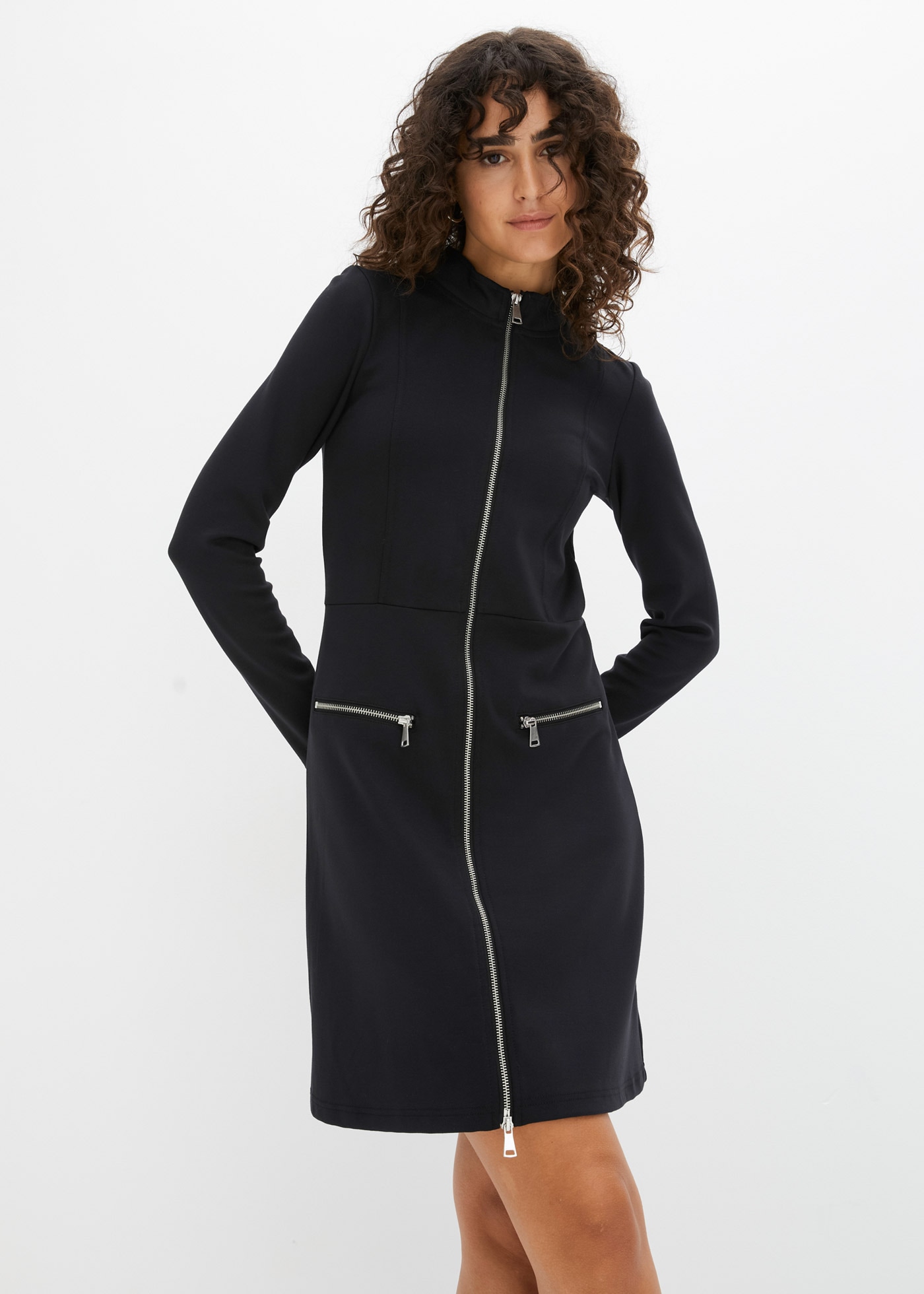 Image of bonprix Minikleid aus Viskose, Polyester und Elasthan, mit Punto di Roma Material