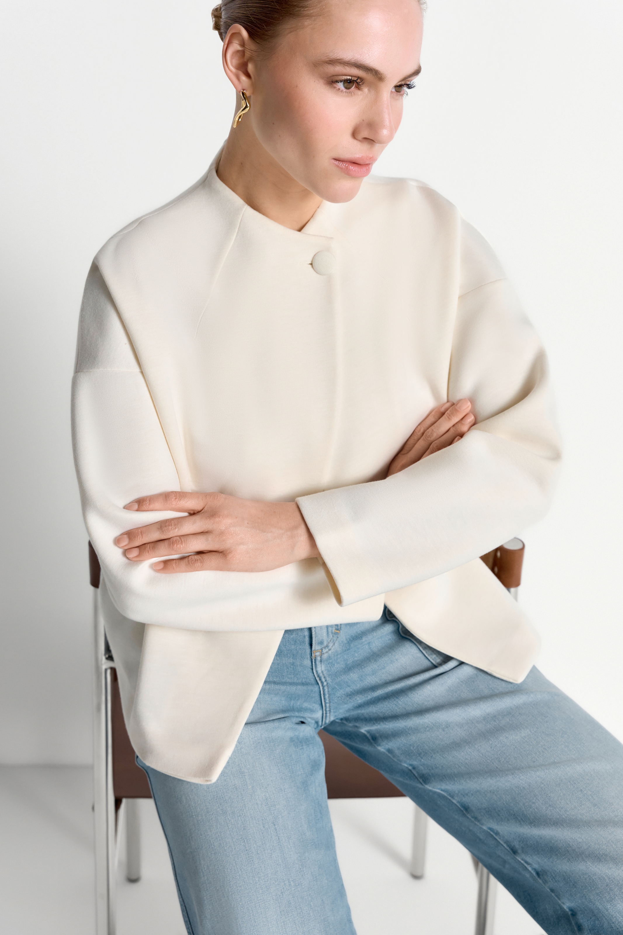 Image of RICHROYAL Blouson ohne Kapuze Regular fit mit Knopfdetail