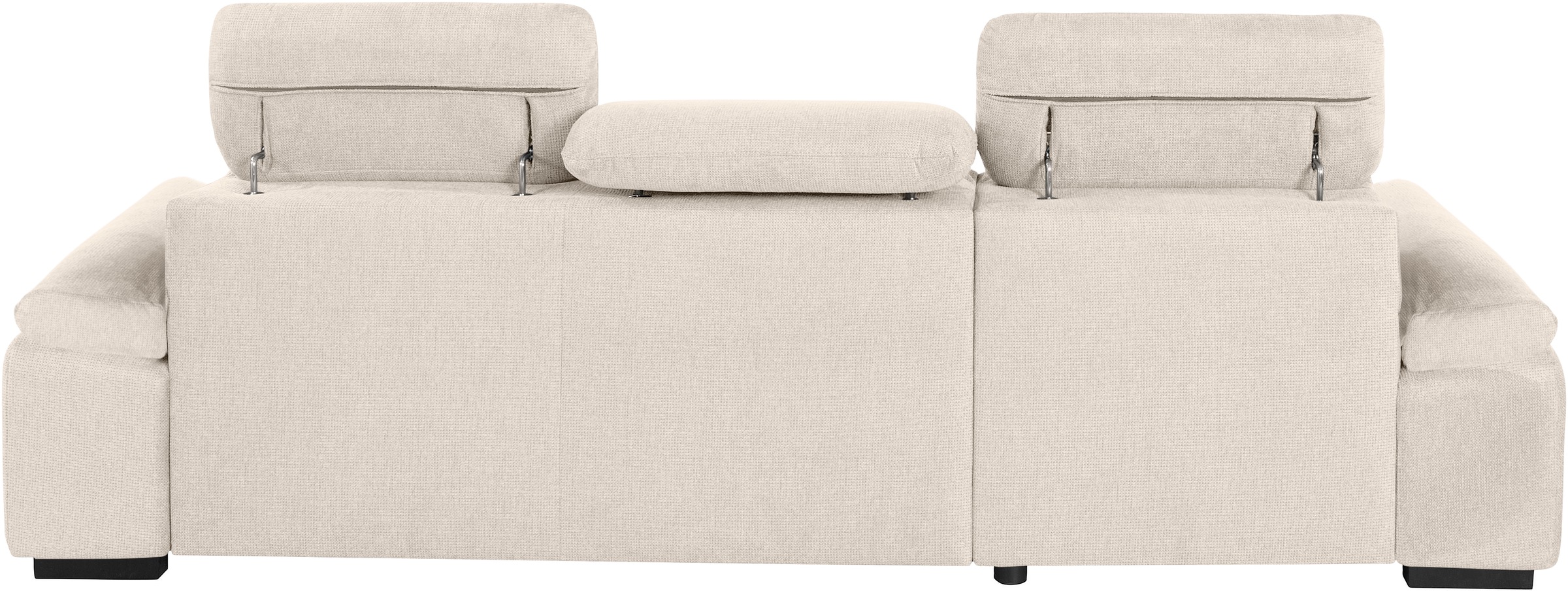 COTTA Ecksofa »Lola L-Form mit Kopfteilfunktion & Hocker«, (Set, mit Hocker), wahlweise mit Bettfunktion, Bettkasten & Armteilverstellung