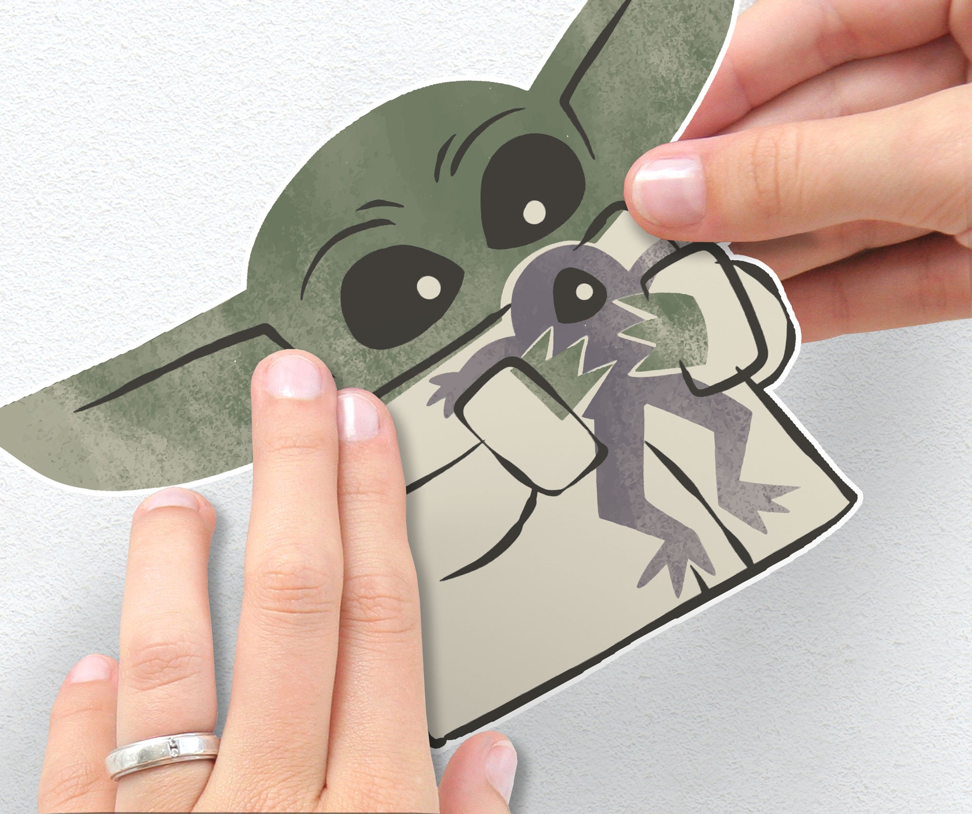 Komar Wandtattoo »Star Wars The Mandalorian Grogu Cute« 50 x 70 cm (Breite x Höhe) - Kinderzimmer, Wandsticker
