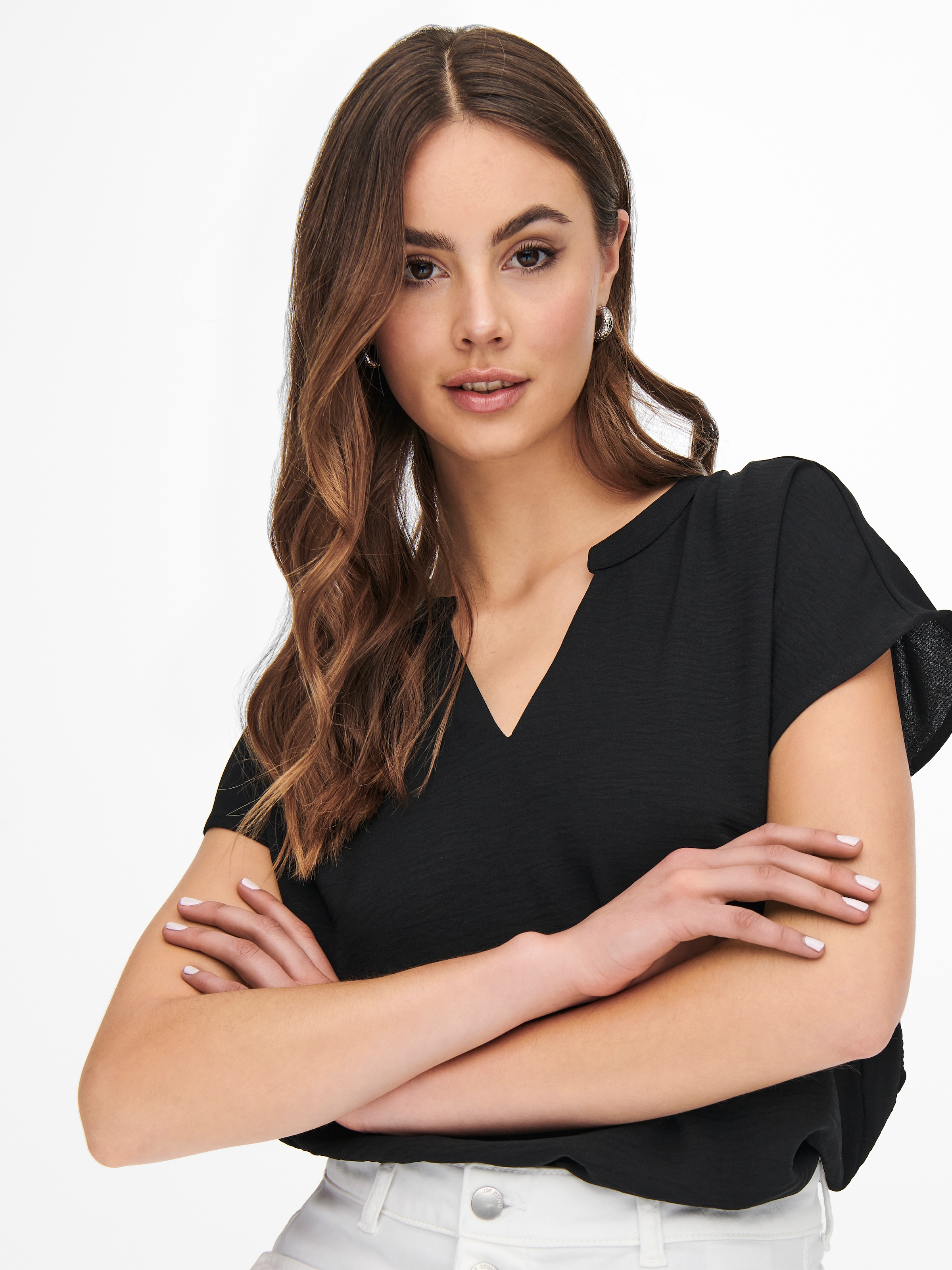 JDY Shirtbluse »JDYLION LIFE S/S TOP WVN NOOS« Polyester, regular fit