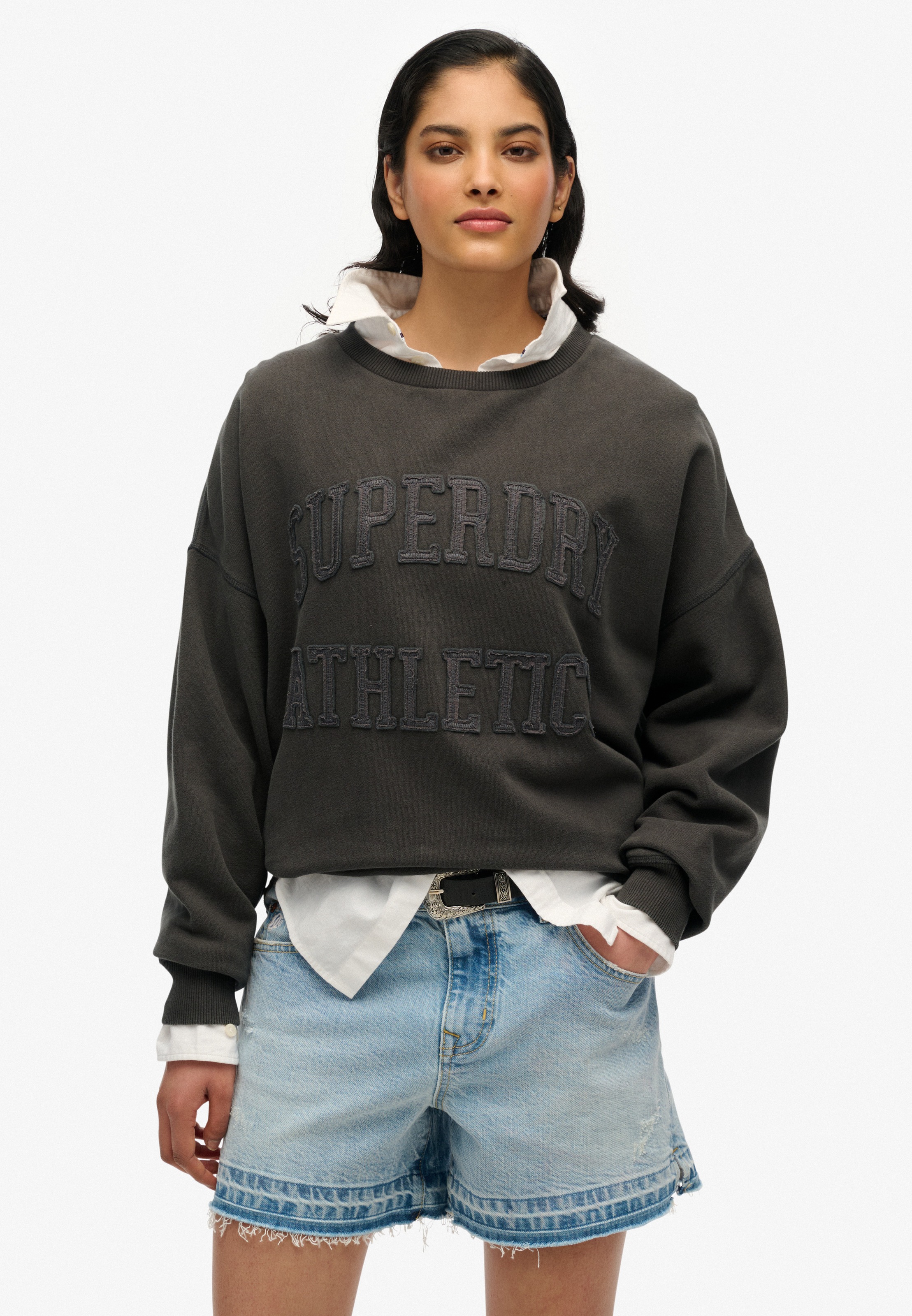 Image of Superdry Sweatshirt "ATHLETIC TONAL APPLIQUE CREW"