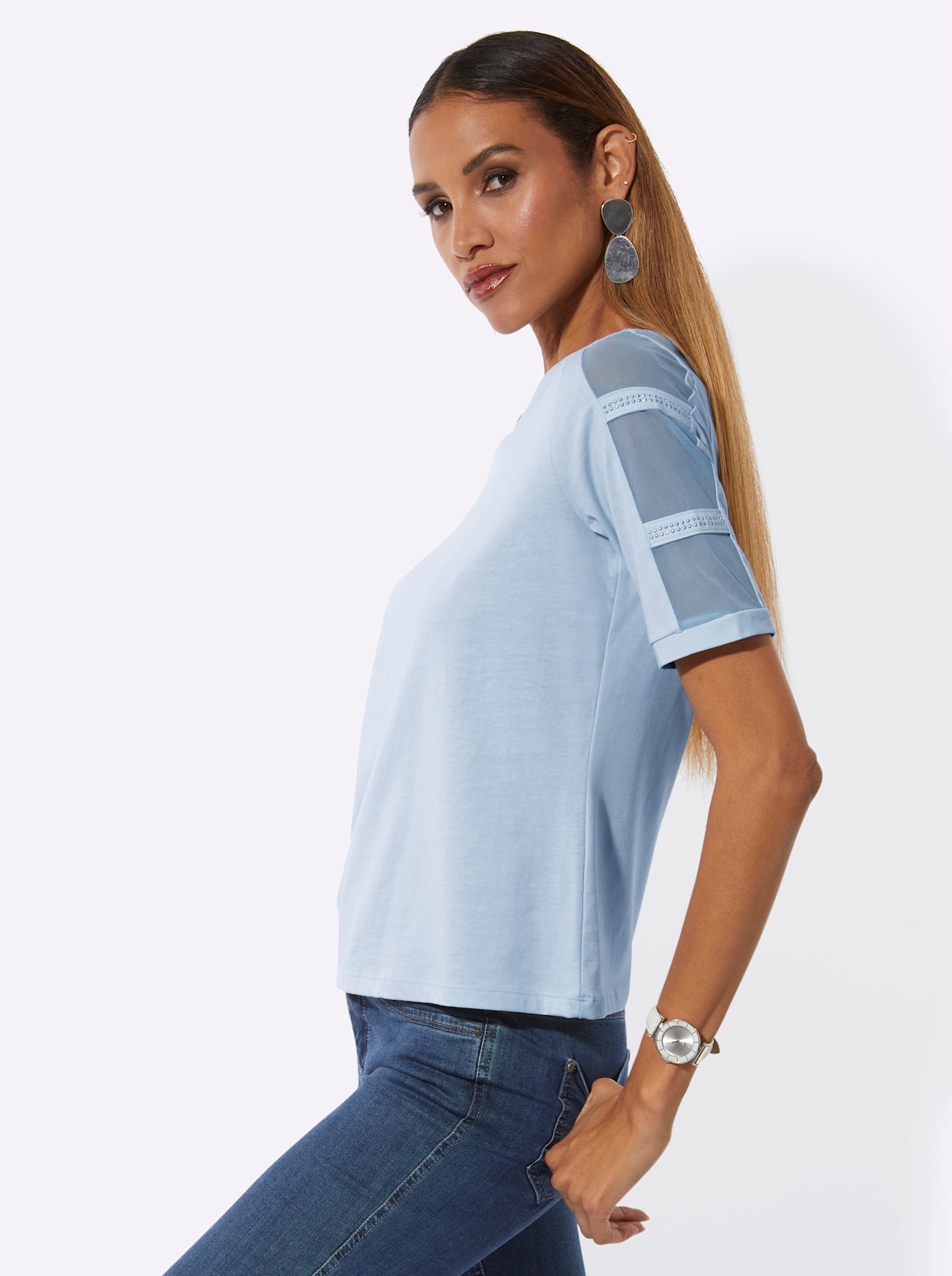 creation L Shirt à col rond »Kurzarm-Shirt« 1 pièces