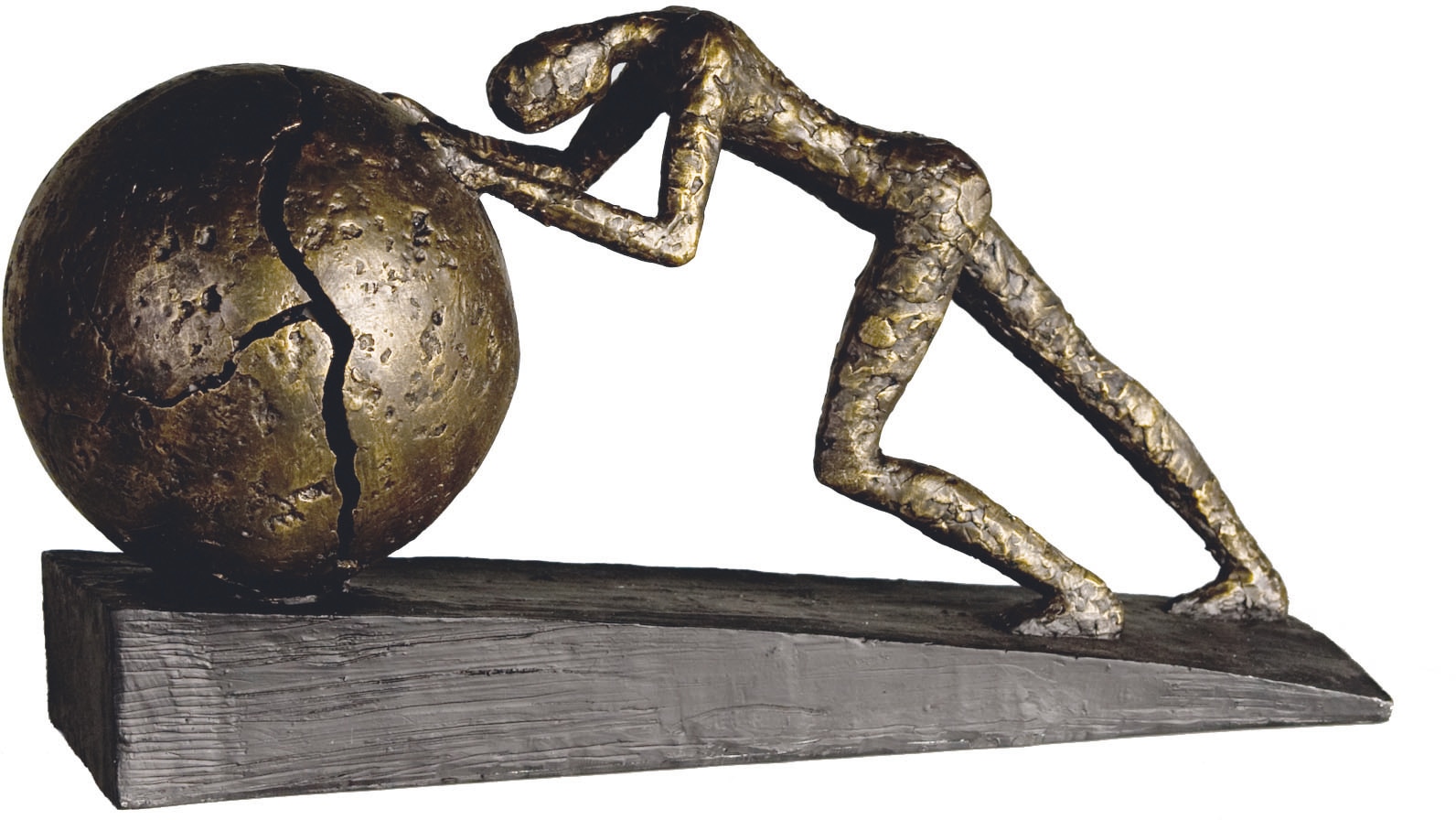 Image of Casablanca by Gilde Dekofigur "Skulptur Heavy Ball" Dekoobjekt, Höhe 22 cm, mit Spruchanhänger, Wohnzimmer