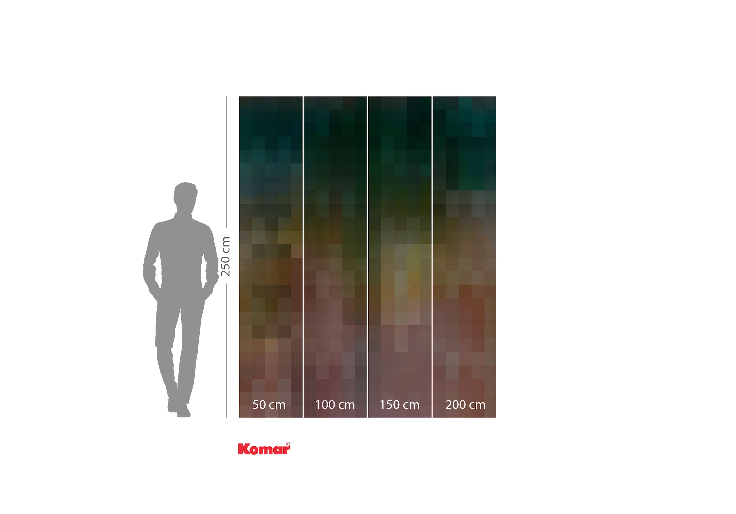 Komar Fototapete »Komar Vlies Fototapete - Paper Pixels - Grösse 200 x 250 cm«, bedruckt