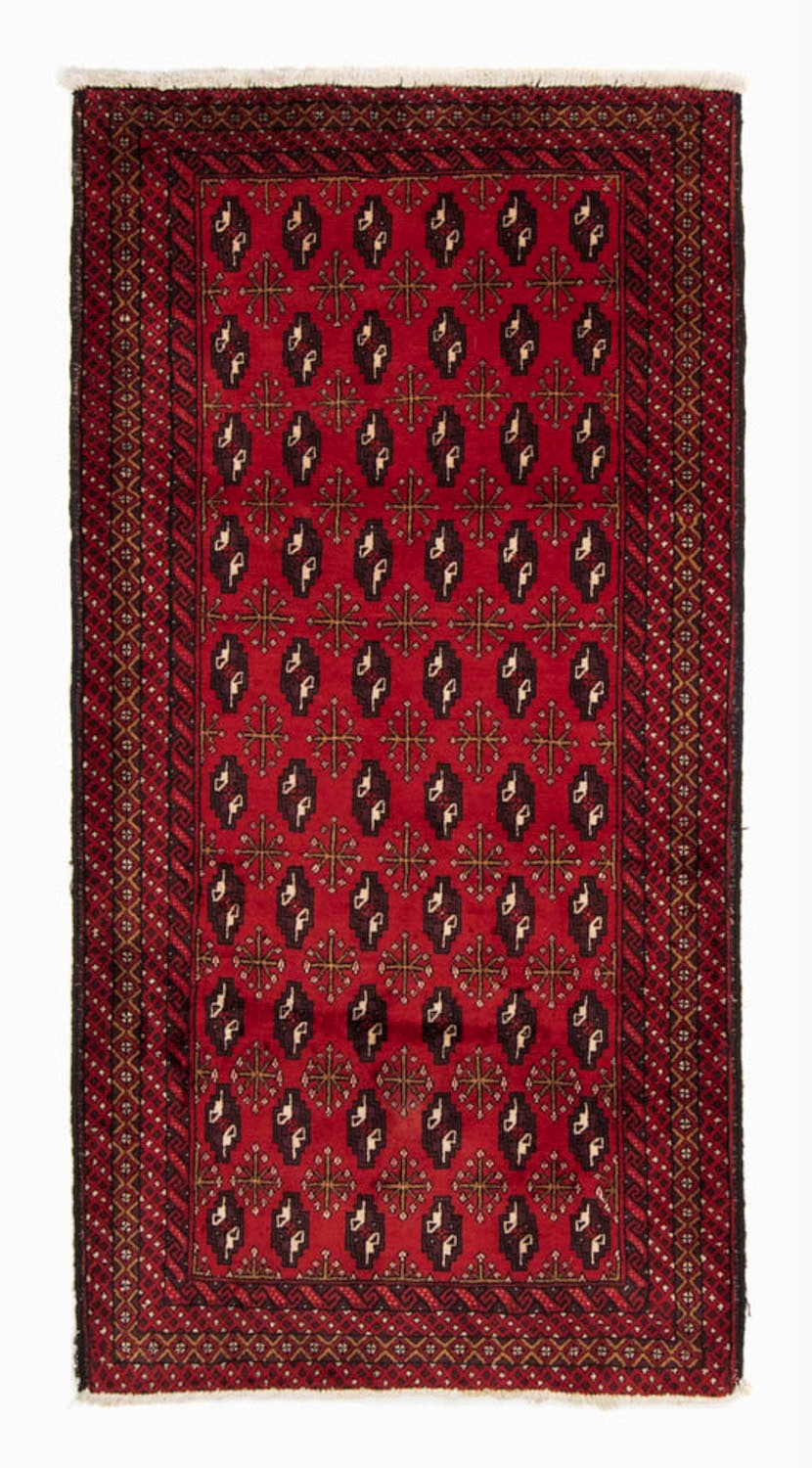 Image of morgenland Hochflor-Läufer »Belutsch Durchgemustert Rosso 208 x 108 cm«, rechteckig, 0,8 mm Höhe, Handgeknüpft bei Ackermann Versand Schweiz