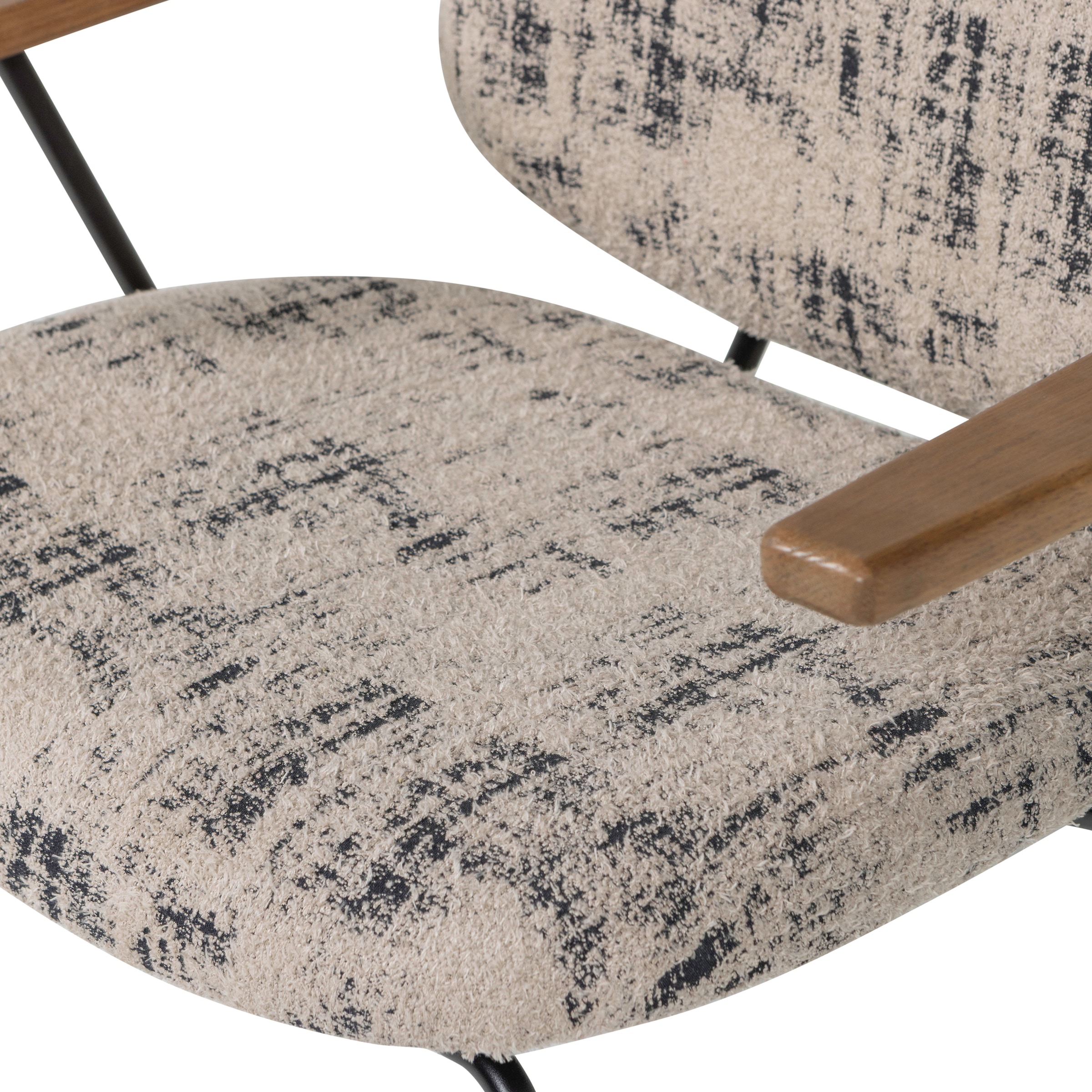 WOOOD Loungesessel »Aure mit Olly-Gewebtem Bezug und Armlehnen B 69 x T 64 x H 69 cm« Sehr hohe Verschleissfestigkeit, Tragkraft 120 kg unregelmässiges muster