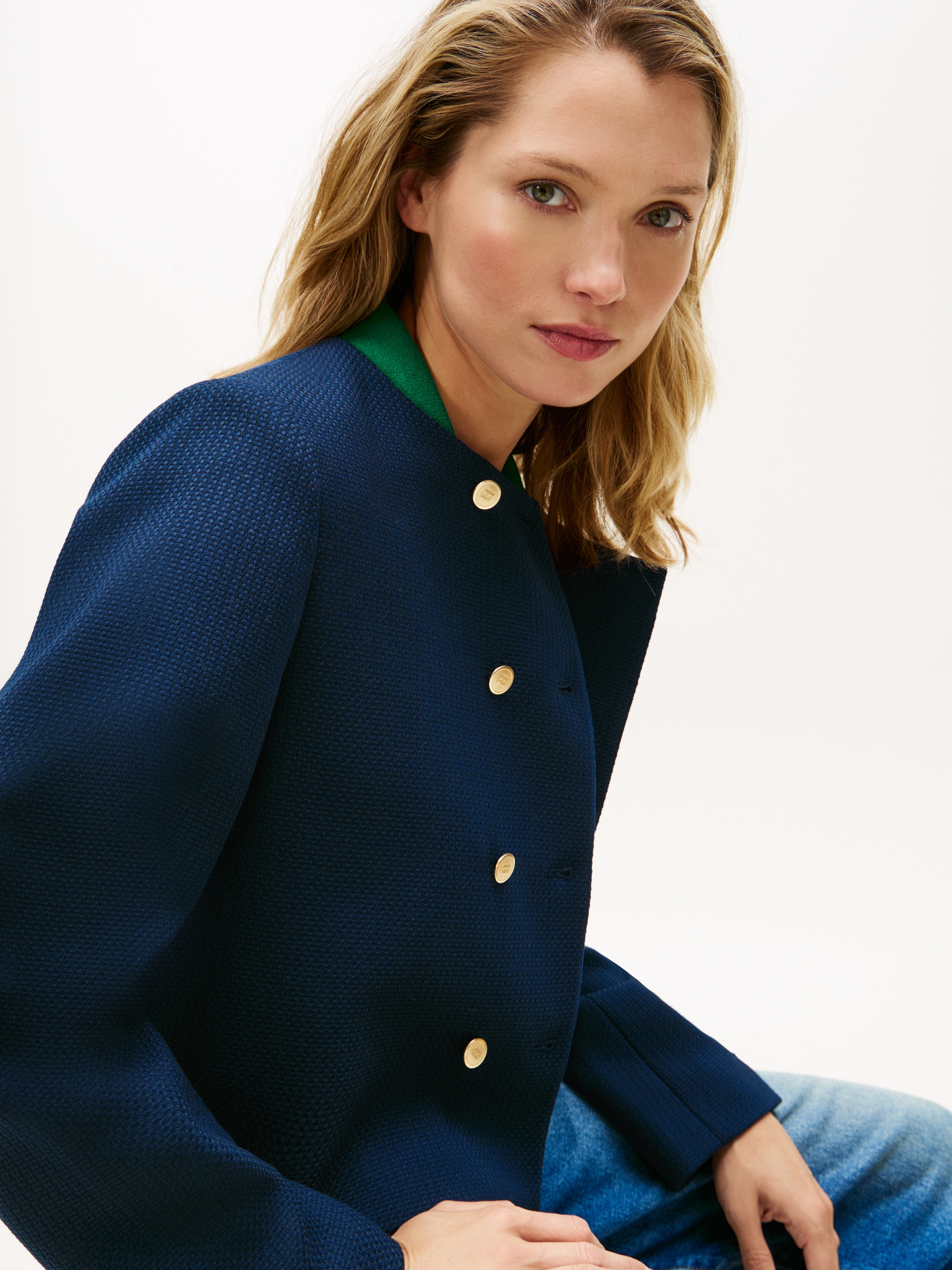 Tommy Hilfiger Blazer court »PREPPY TEXTURE LADY JACKET«